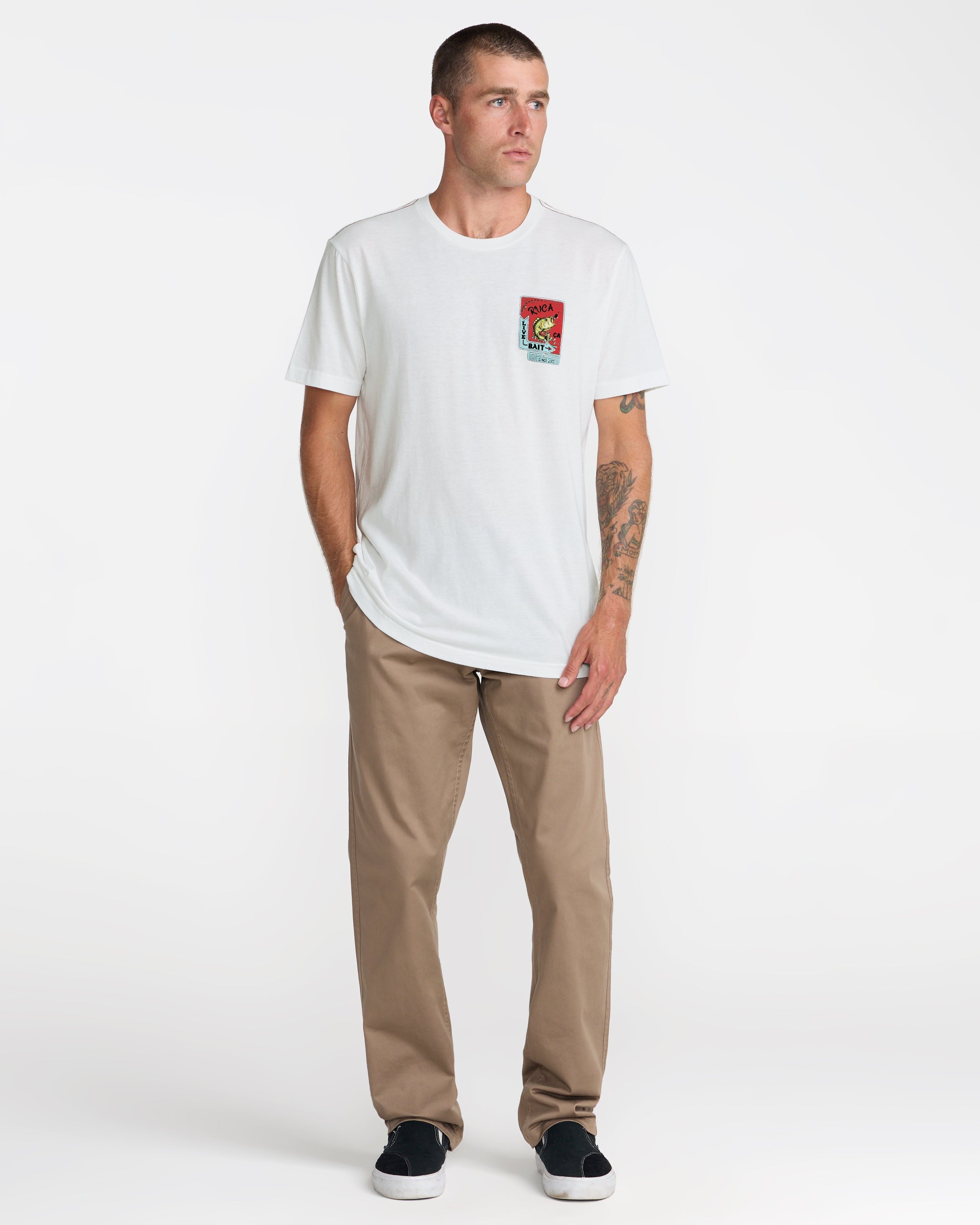 Live Bait Short Sleeve Tee - Antique White