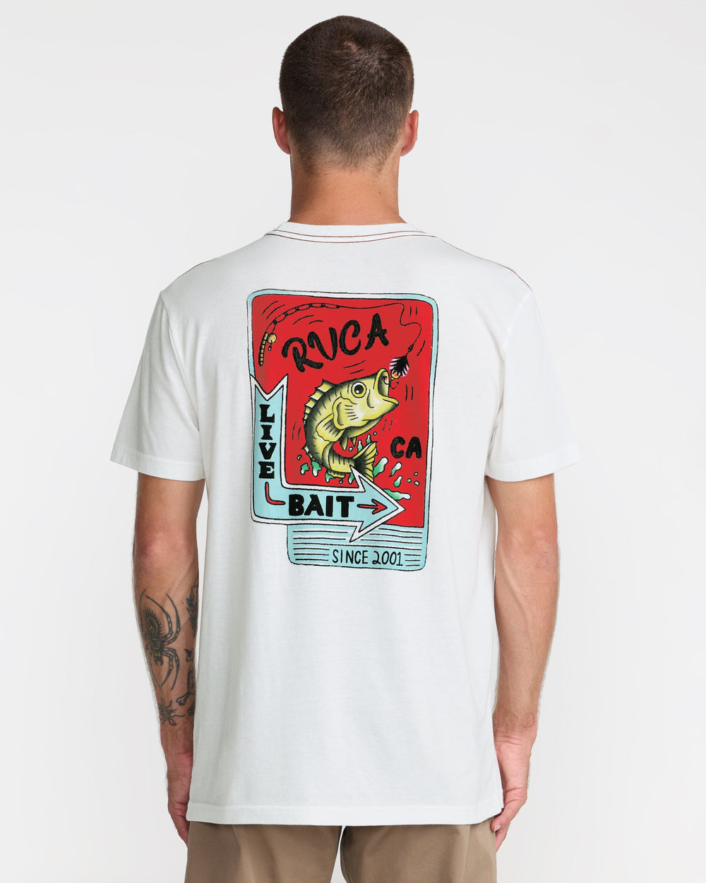 Live Bait Short Sleeve Tee - Antique White