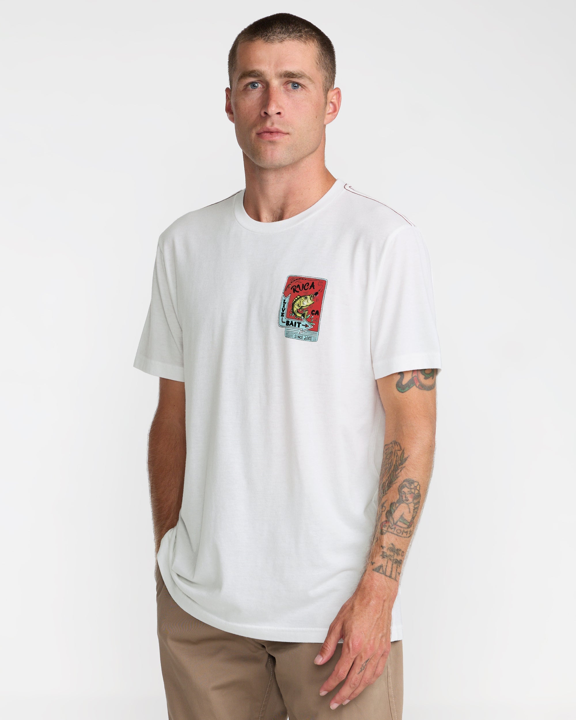 Live Bait Short Sleeve Tee - Antique White