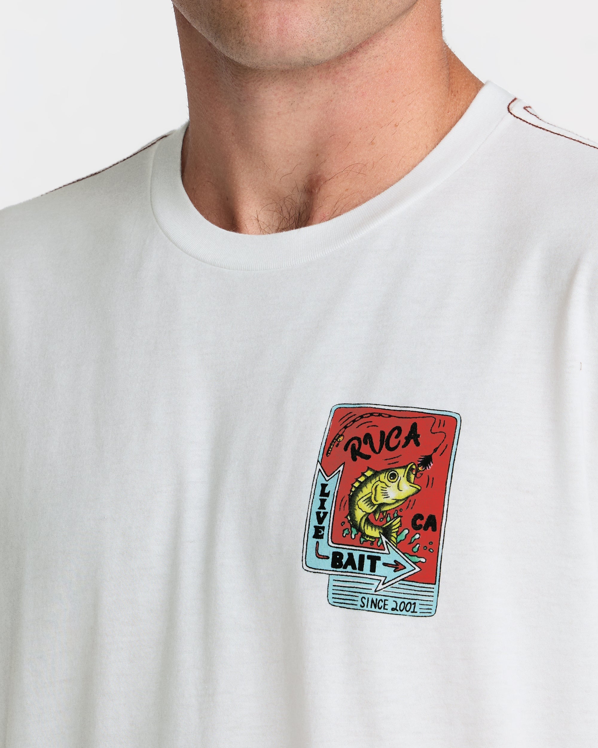 Live Bait Short Sleeve Tee - Antique White