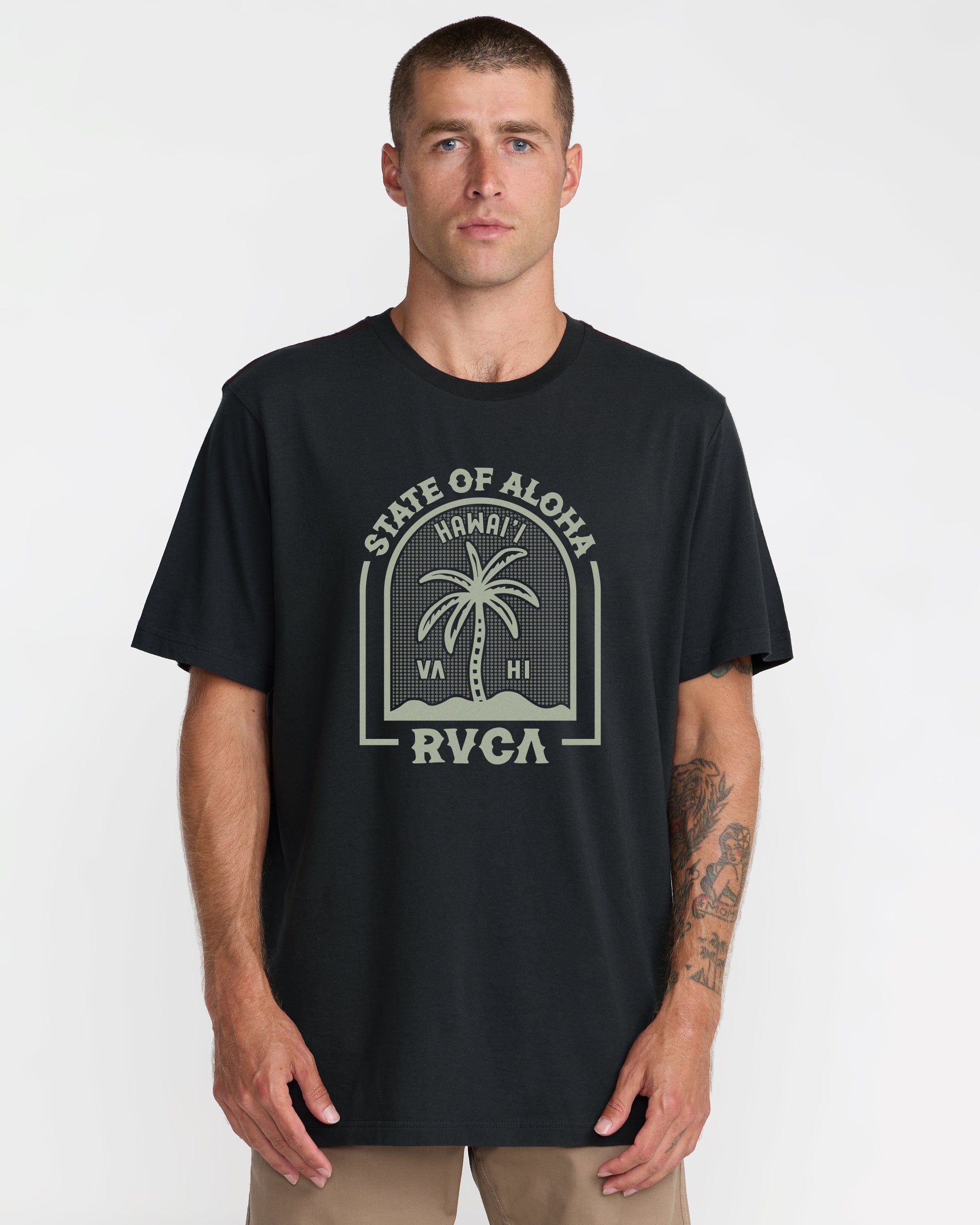 Hawaii Headstone Short Sleeve Tee - Pirate Black