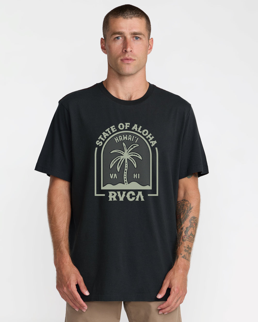 Hawaii Headstone Short Sleeve Tee - Pirate Black