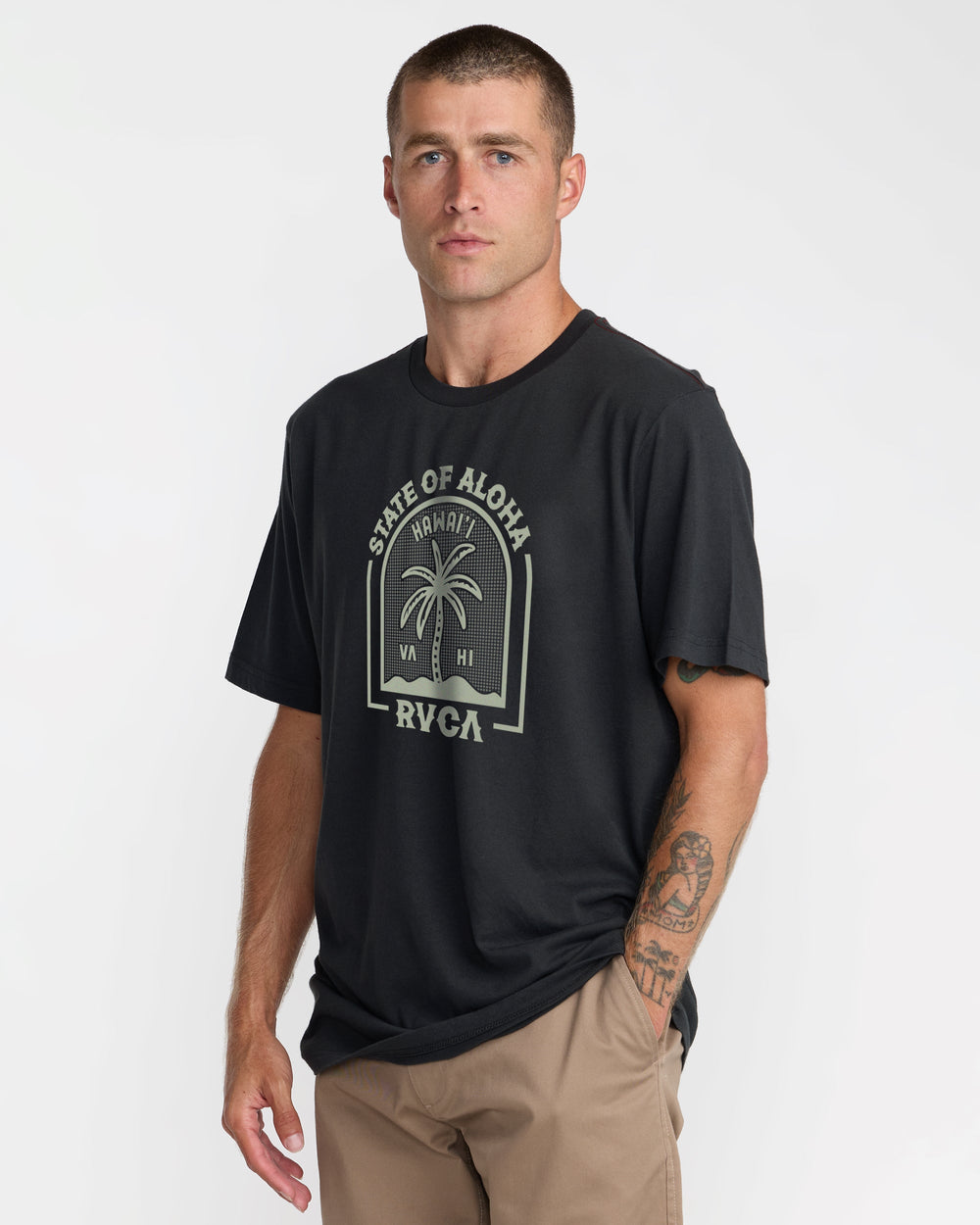 Hawaii Headstone Short Sleeve Tee - Pirate Black