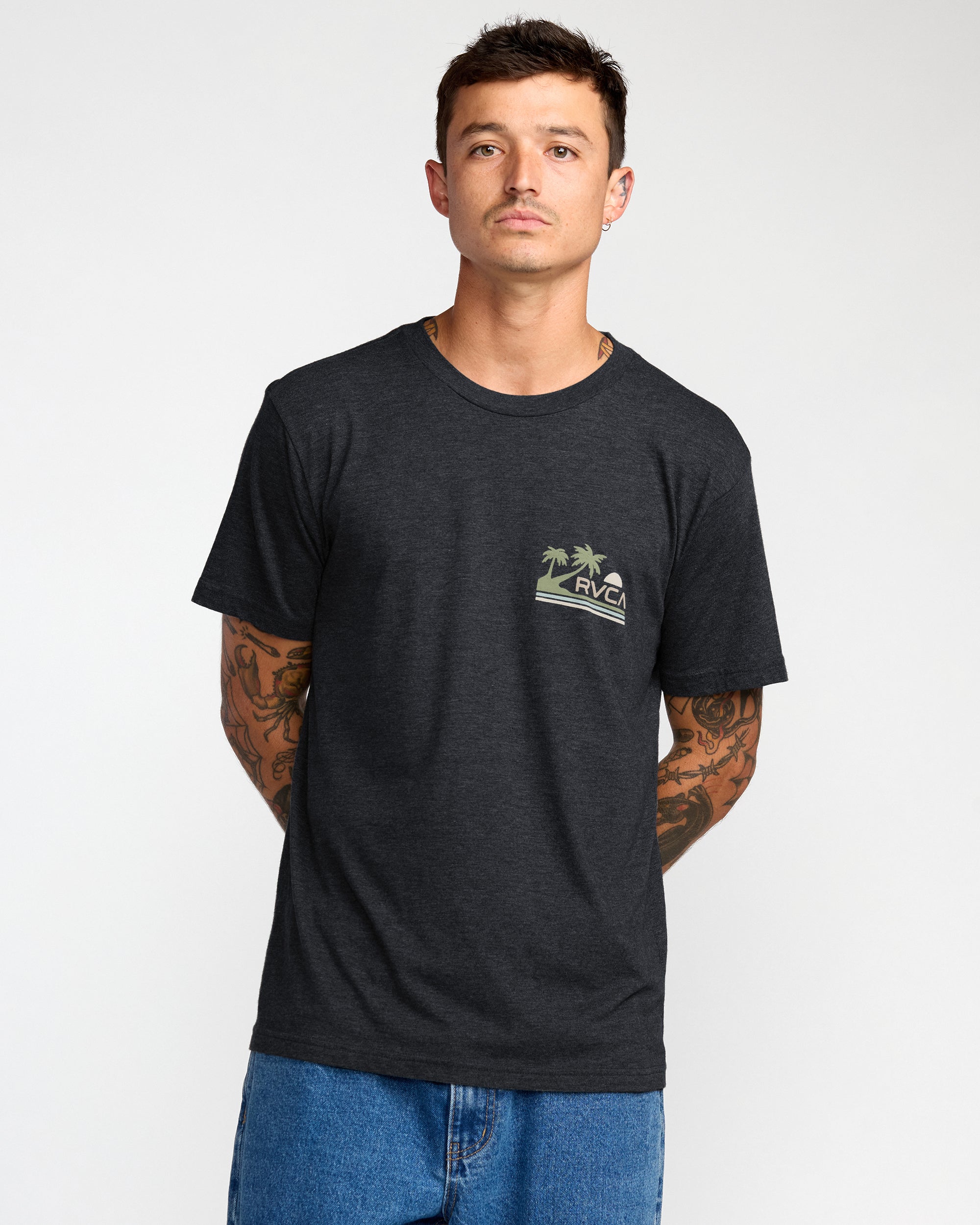 Palm Trail Short Sleeve Tee - Black