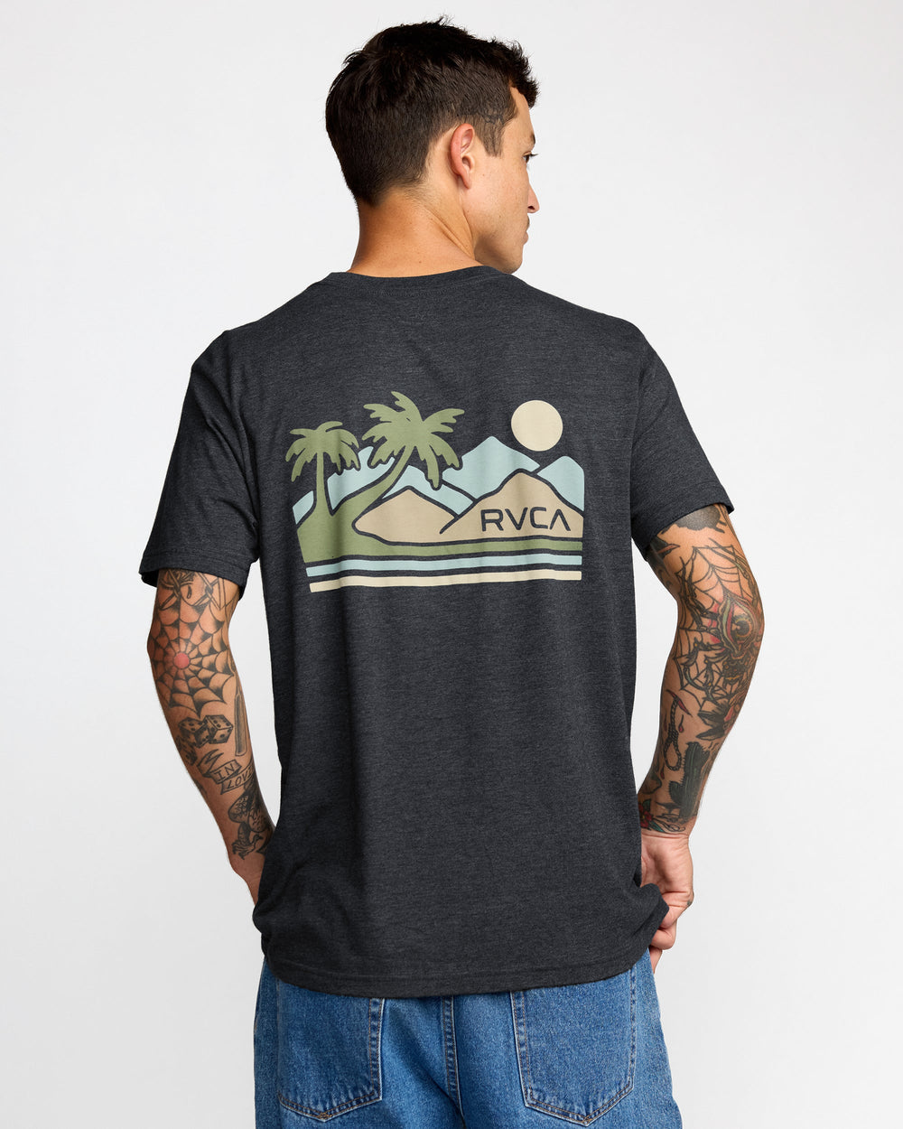 Palm Trail Short Sleeve Tee - Black