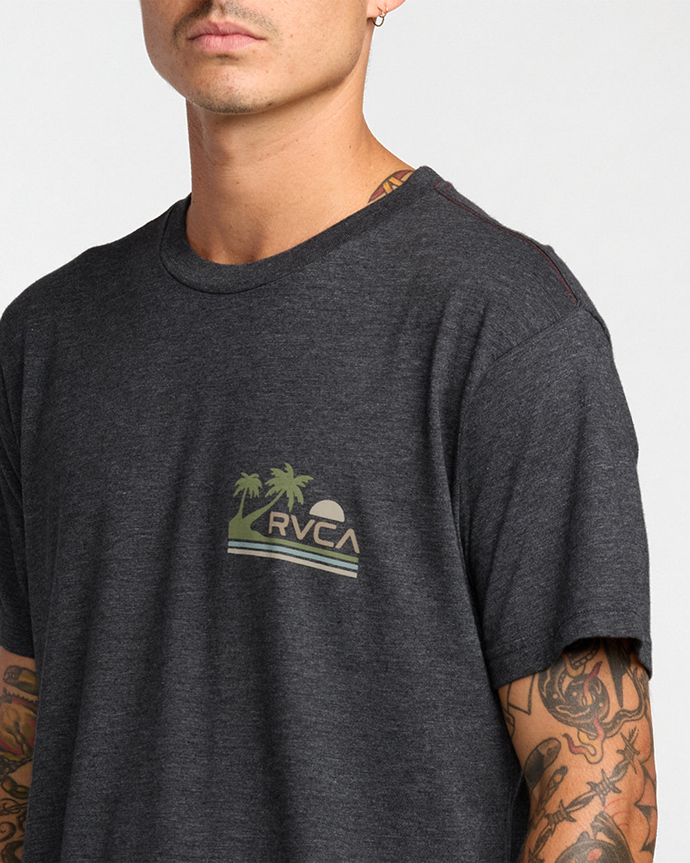 Palm Trail Short Sleeve Tee - Black