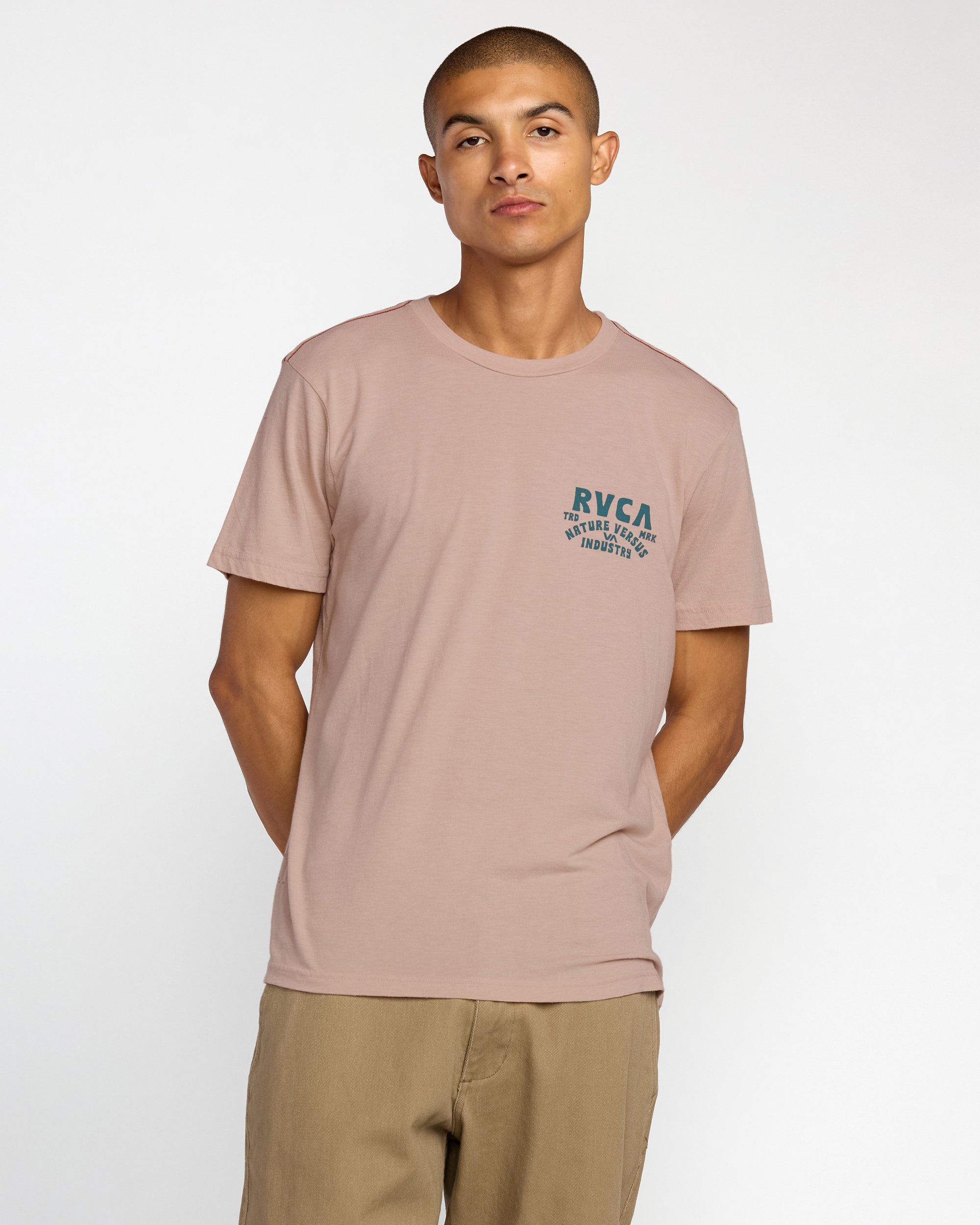 RVCA Ridge Short Sleeve Tee - Pale Mauve