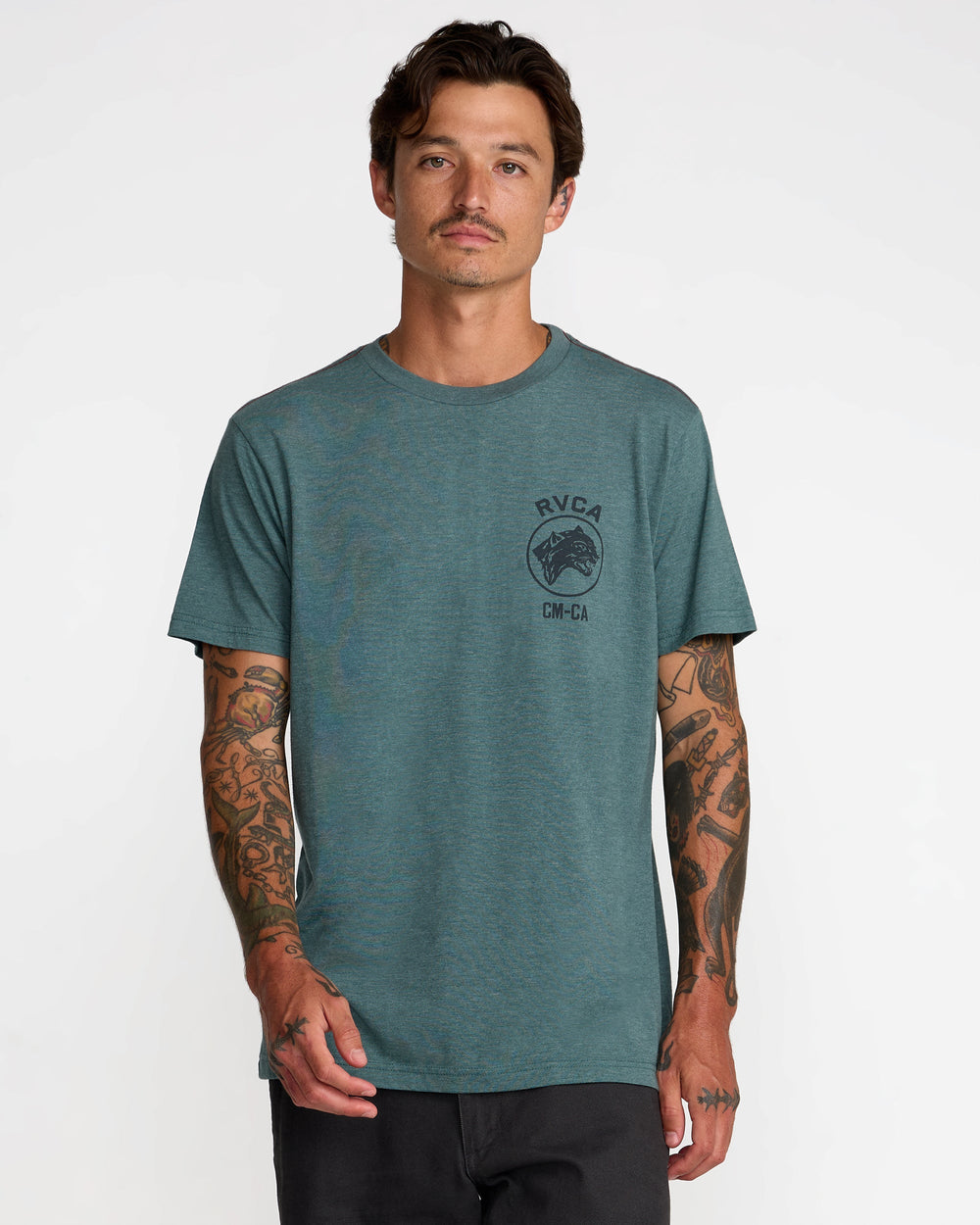 Sky Cat Short Sleeve Tee - Balsam Green