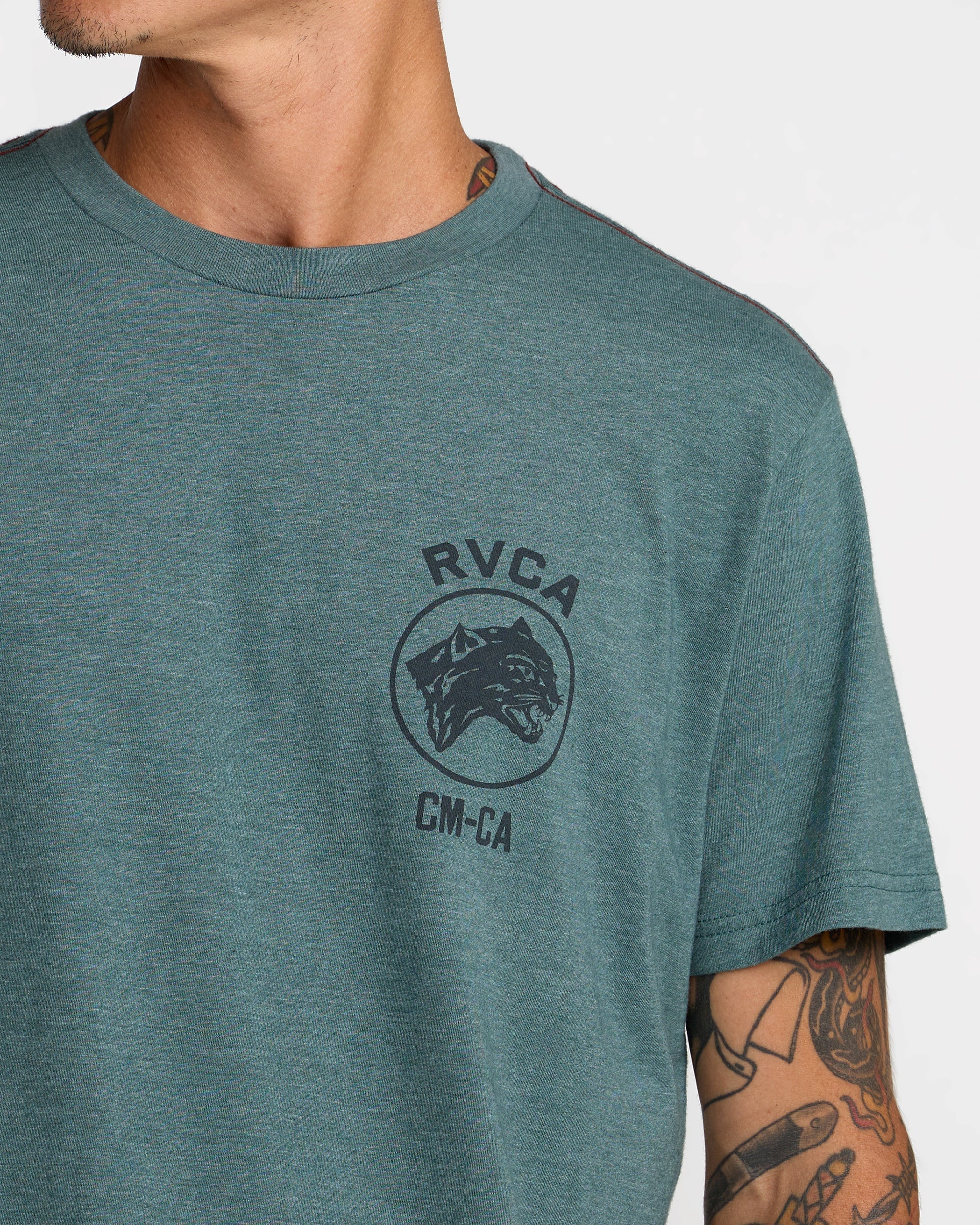 Sky Cat Short Sleeve Tee - Balsam Green