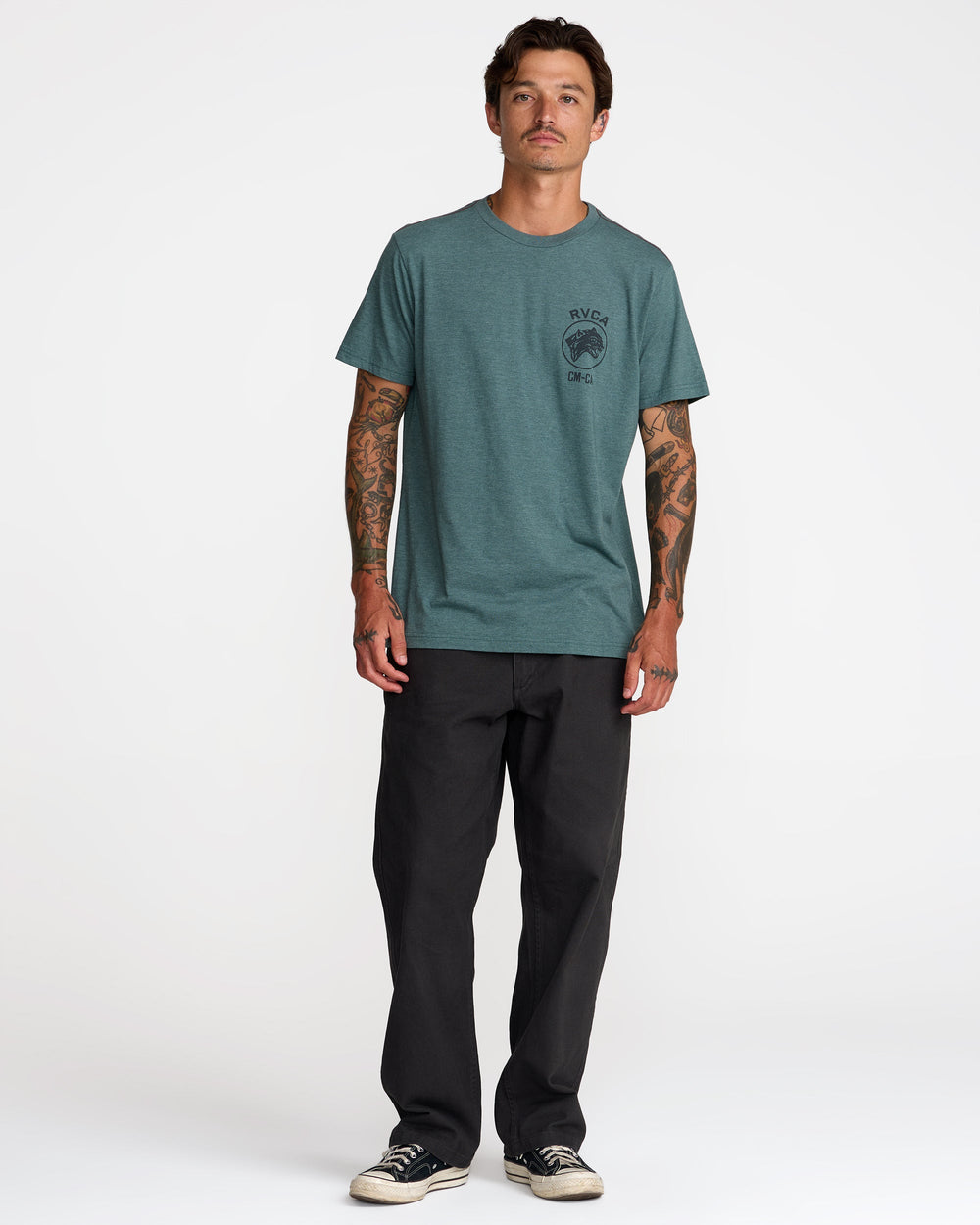 Sky Cat Short Sleeve Tee - Balsam Green