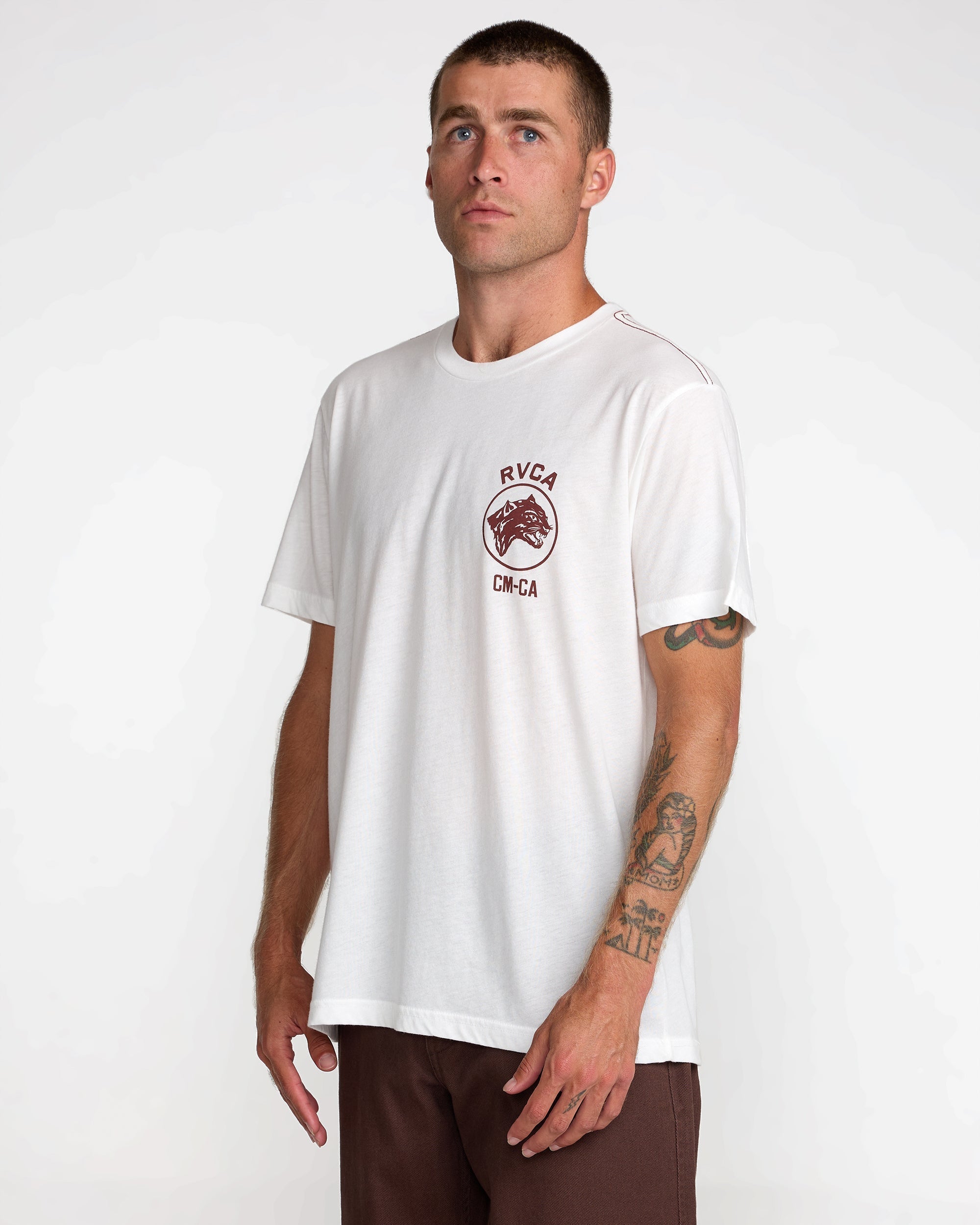 Sky Cat Short Sleeve Tee - Antique White