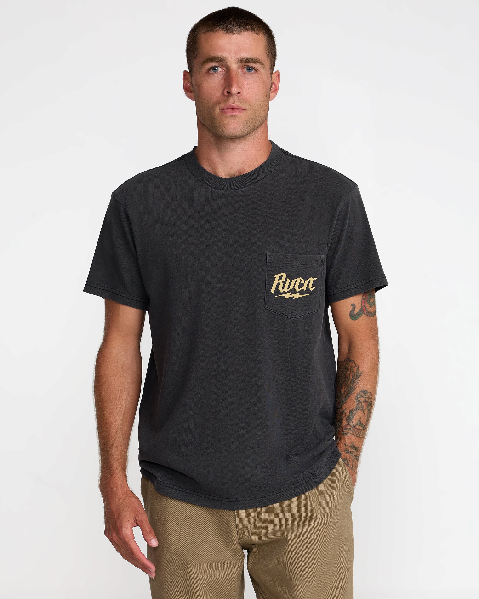 RVCA Shock Pocket Short Sleeve Tee - Black