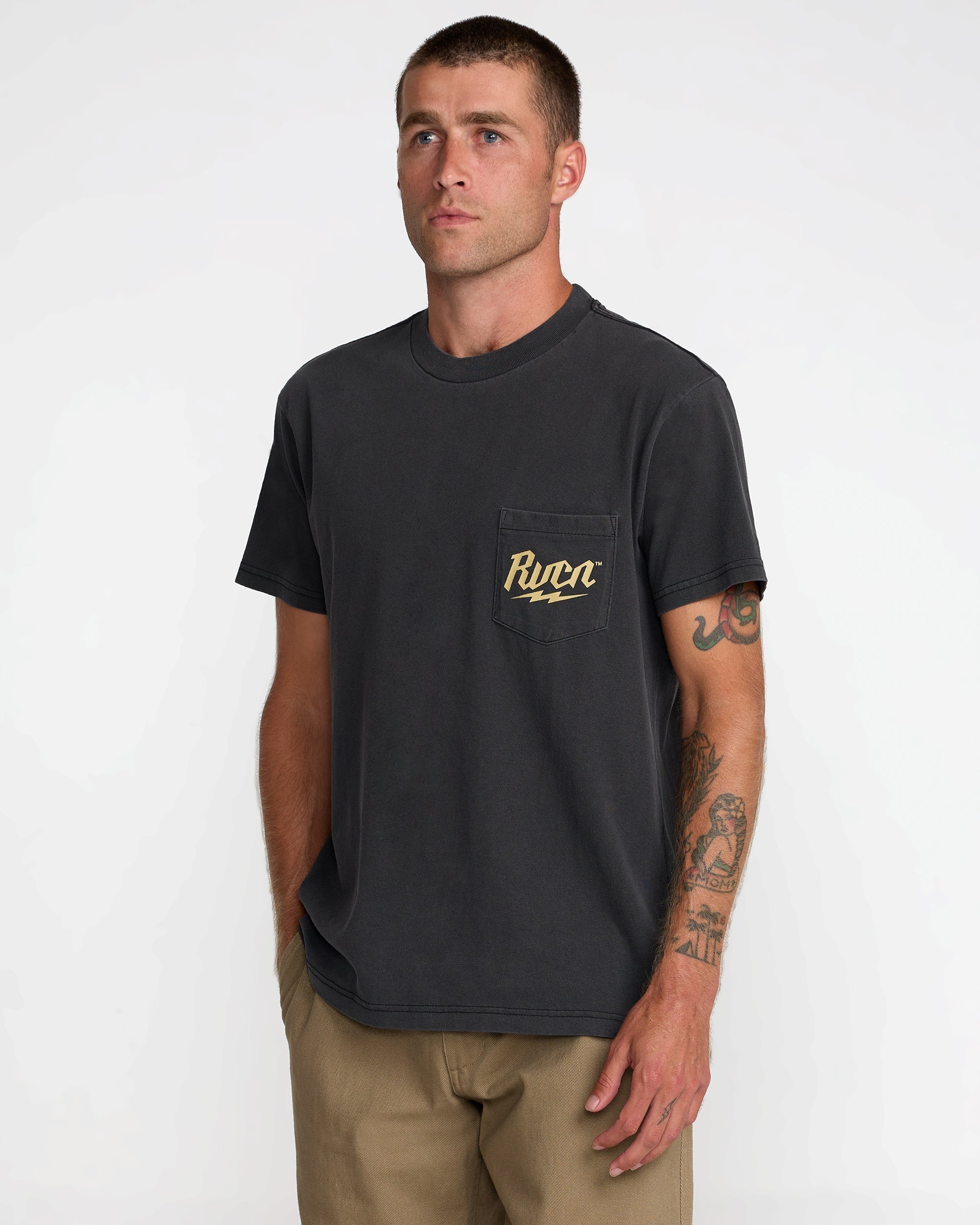 RVCA Shock Pocket Short Sleeve Tee - Black
