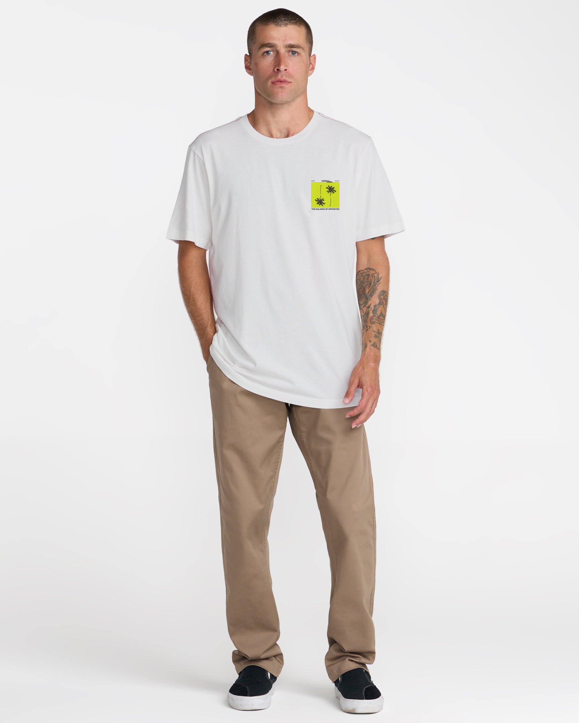 Balance Palms Tee - Antique White