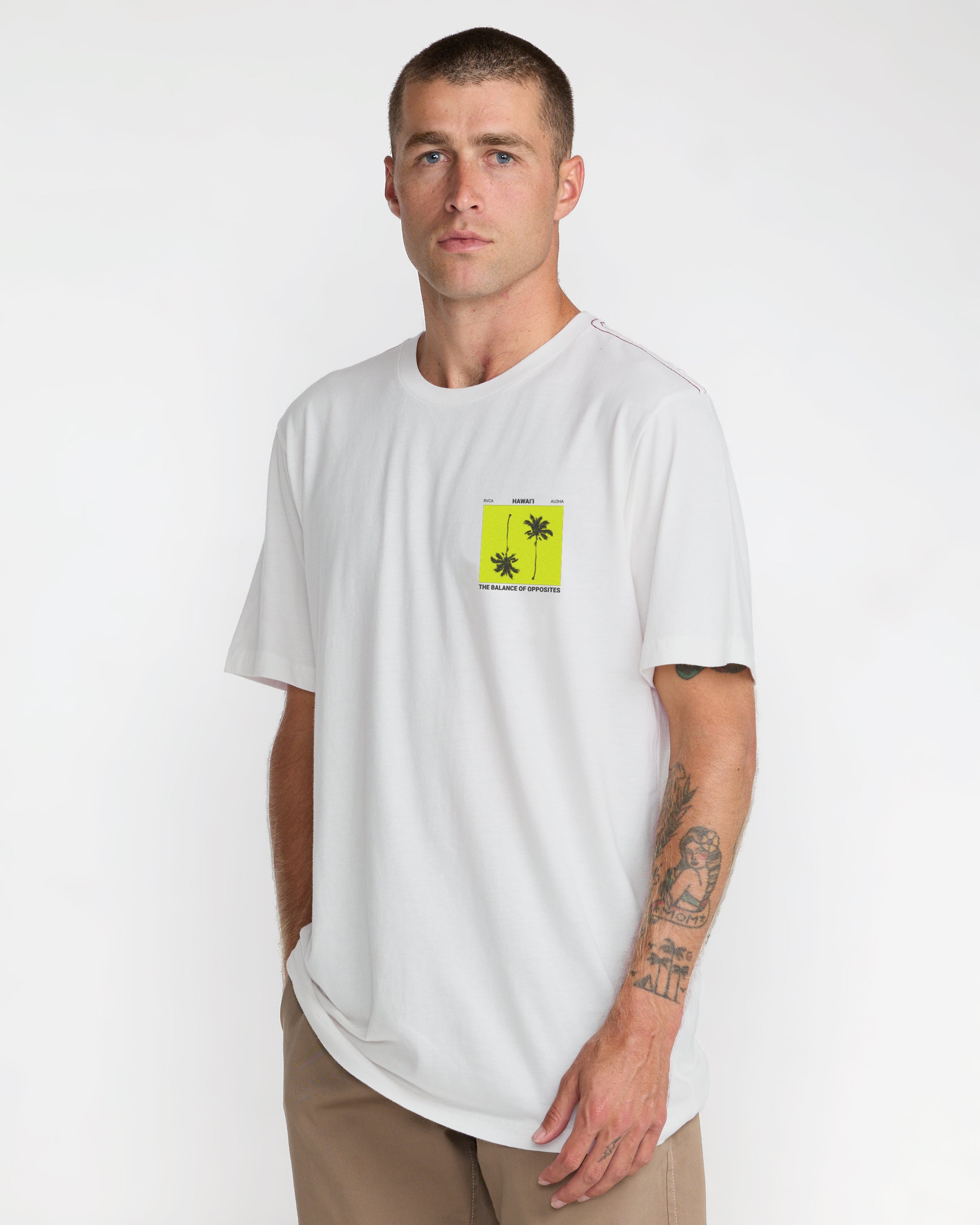 Balance Palms Tee - Antique White