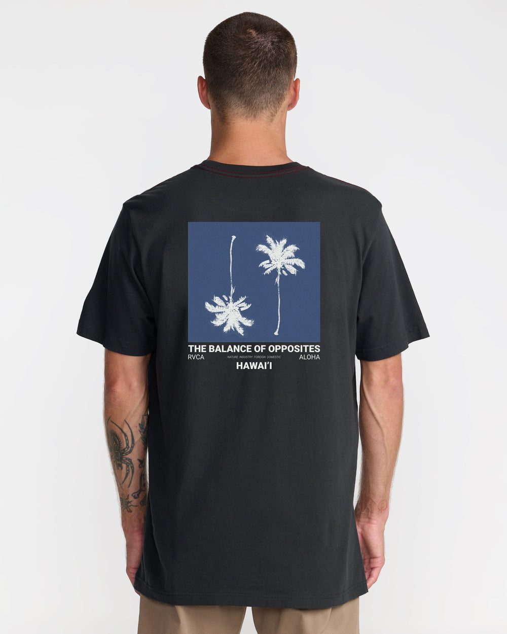 Balance Palms Tee - Pirate Black