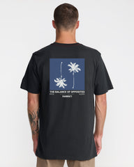 Balance Palms Tee - Pirate Black