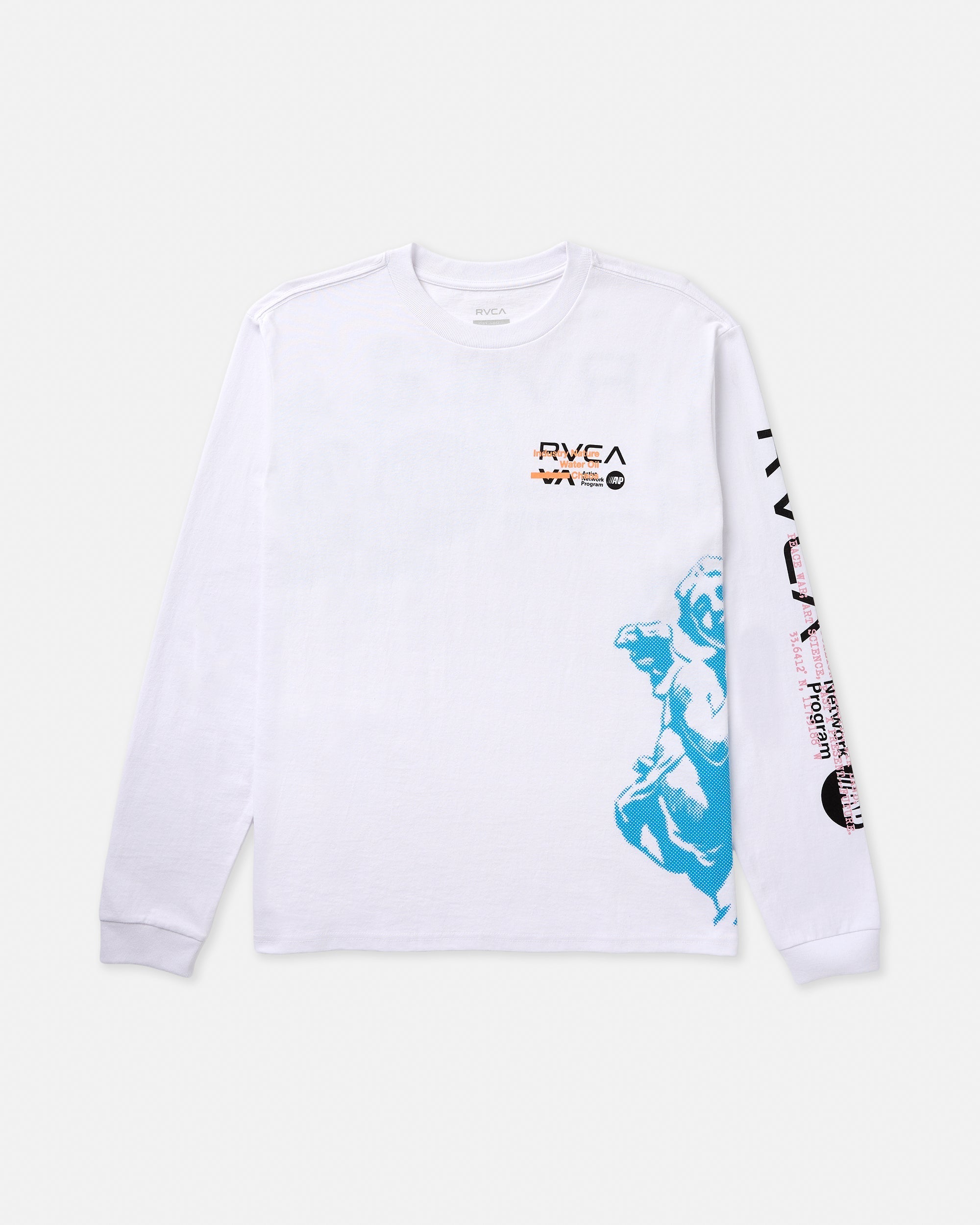 Overprint Long Sleeve Tee - White