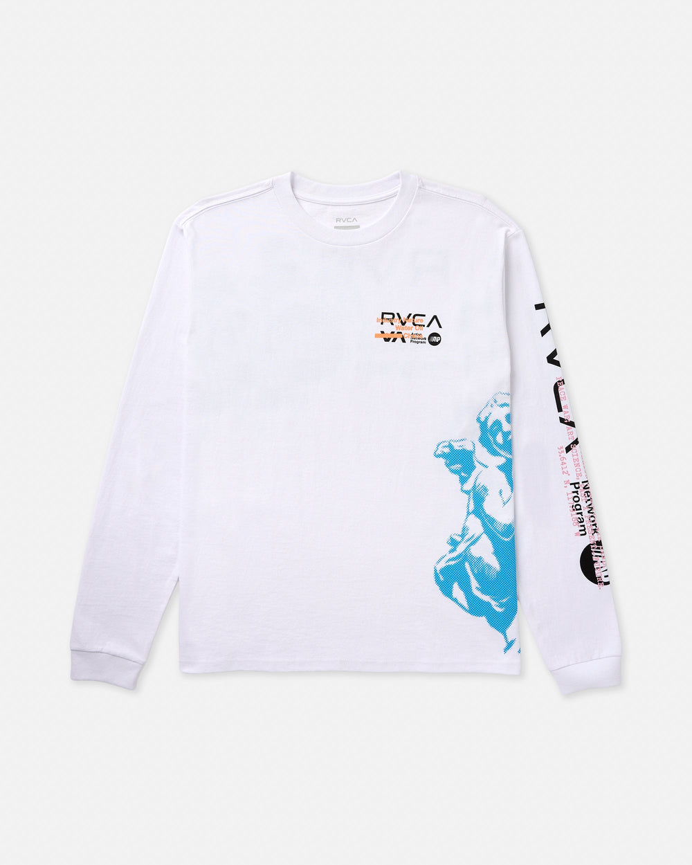 Overprint Long Sleeve Tee - White