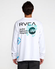 Overprint Long Sleeve Tee - White