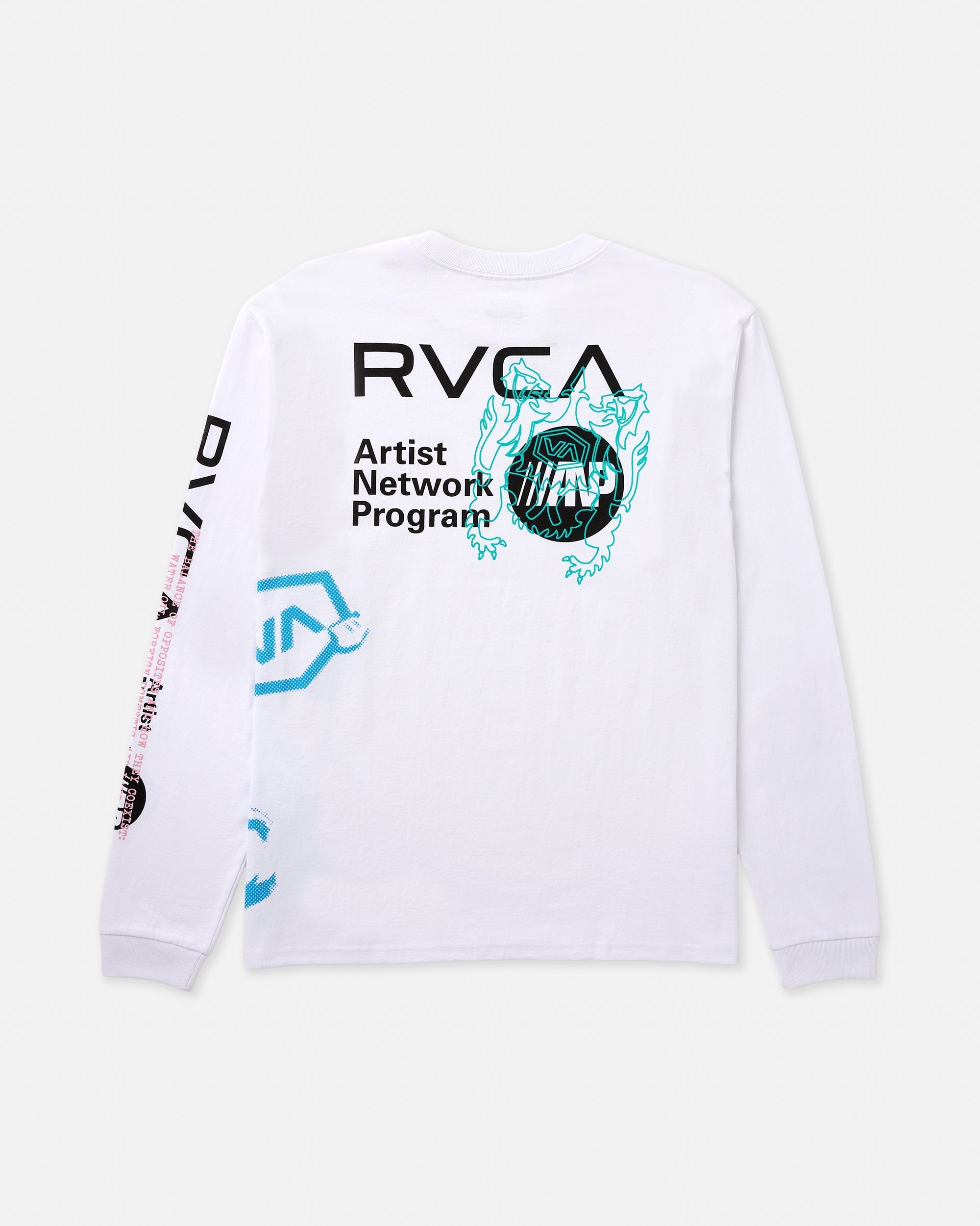 Overprint Long Sleeve Tee - White