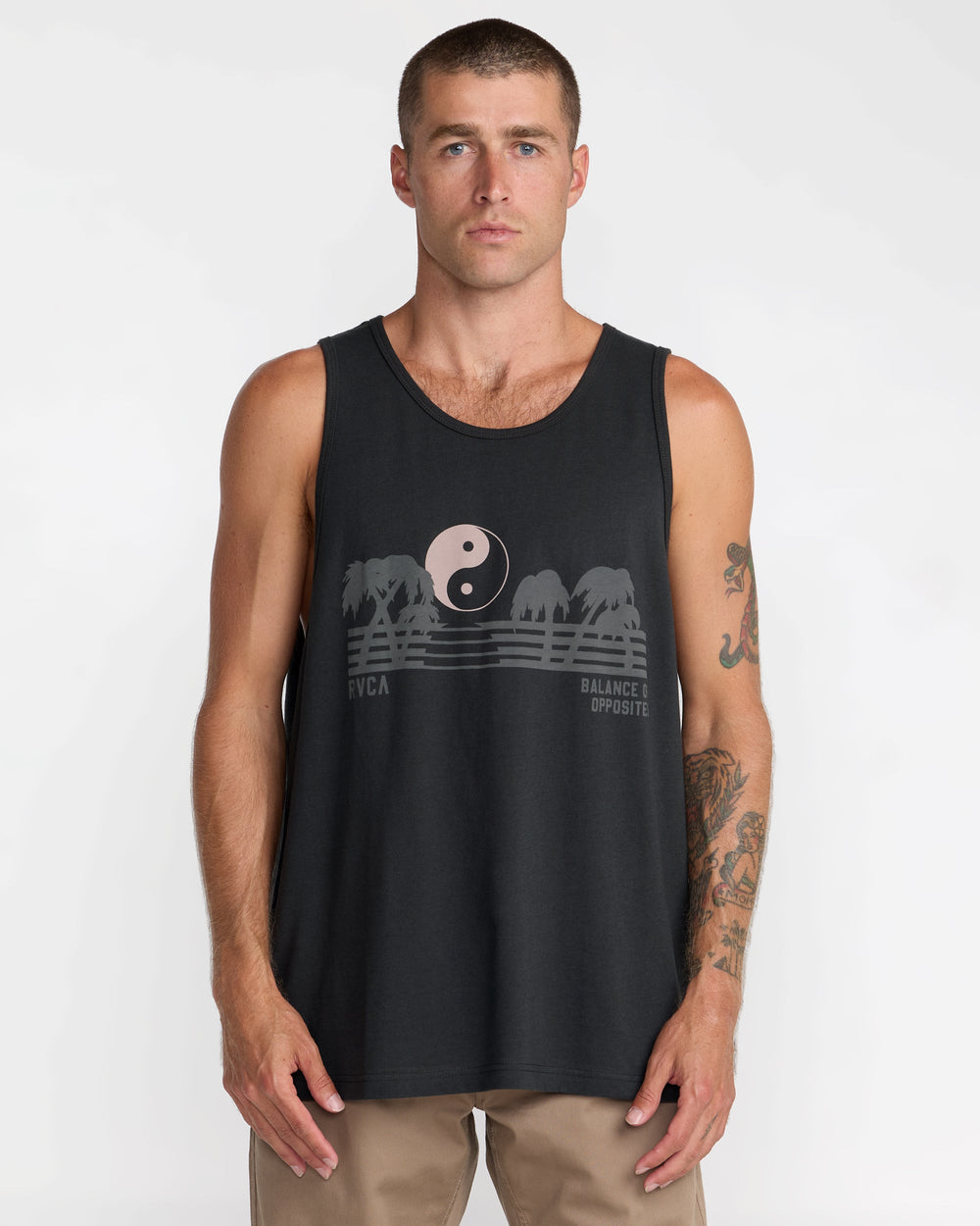Balance Horizon Tank Top - Pirate Black