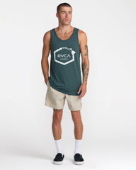 Island Hex Tank Top - Balsam Green