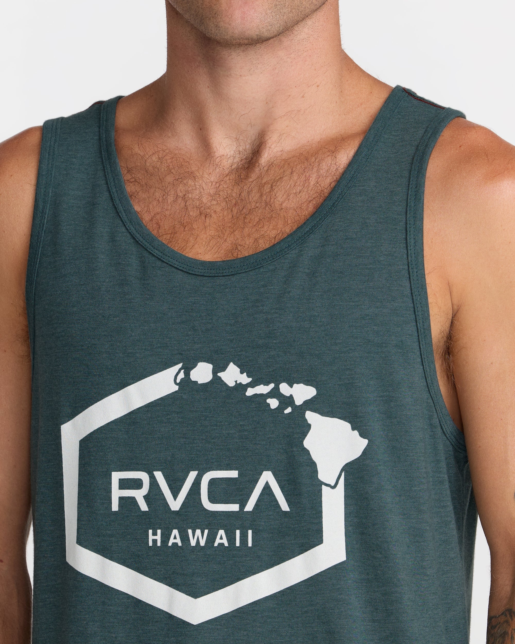 Island Hex Tank Top - Balsam Green