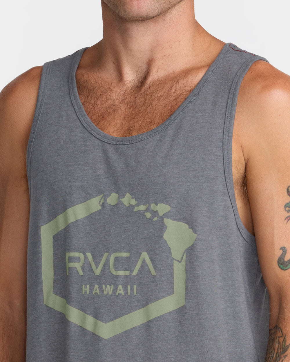 Island Hex Tank Top - Smoke