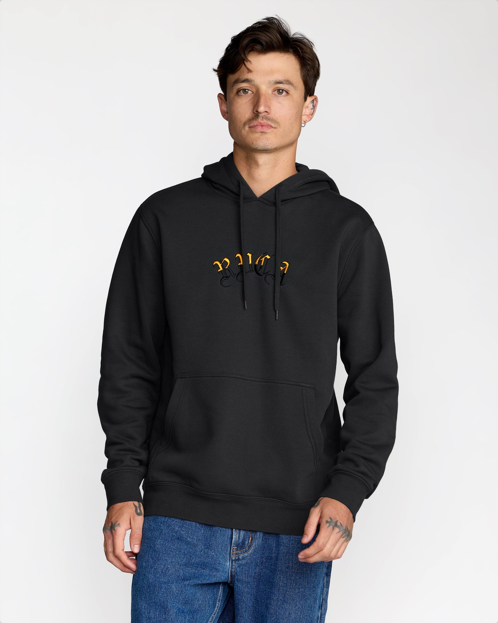 Olde Rvca Hoodie - Pirate Black