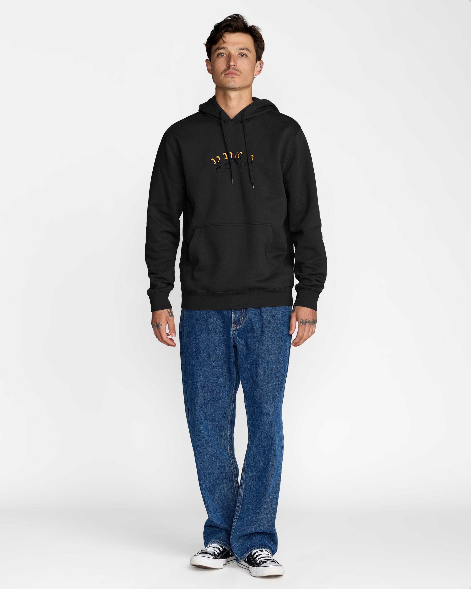 Olde Rvca Hoodie - Pirate Black