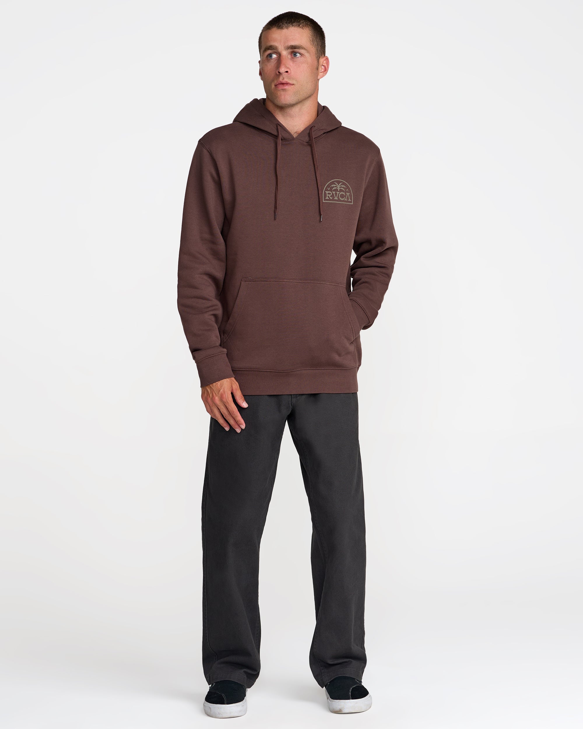 Palm Serif Hoodie - Mocha