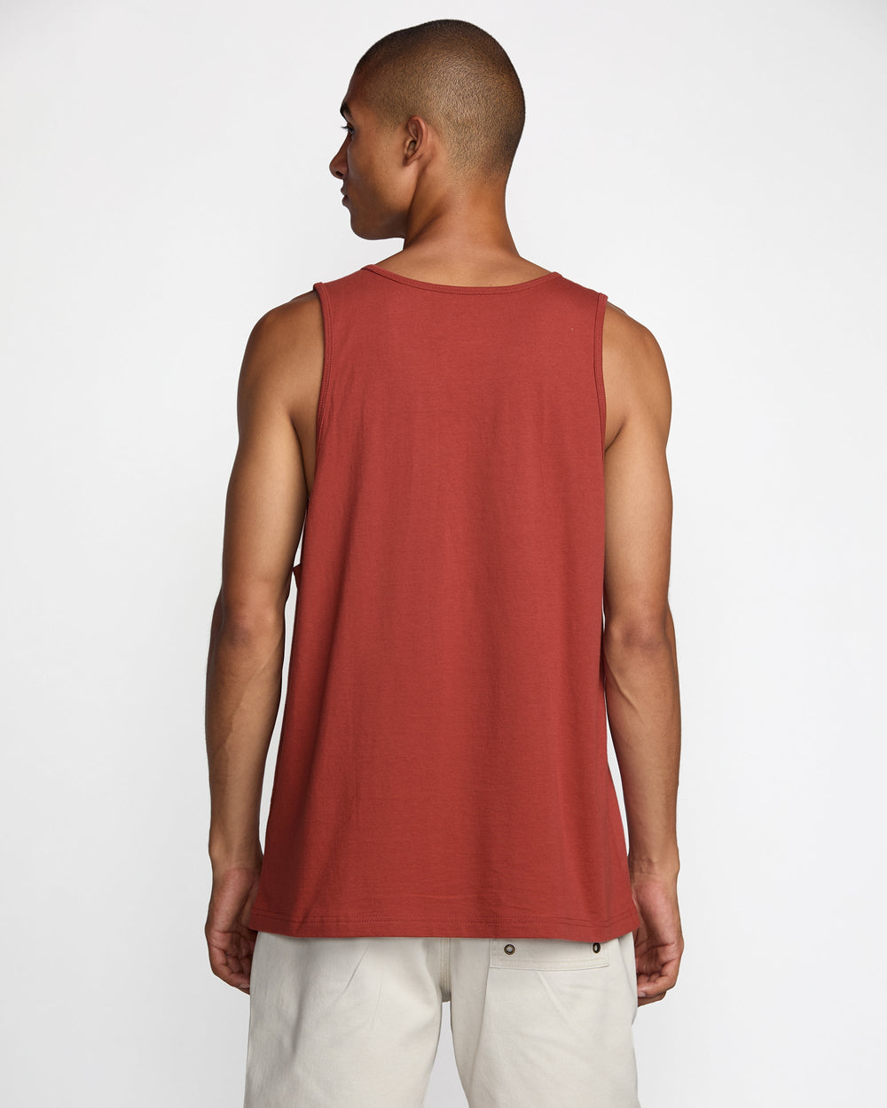 Frond Script Tank - Dusty Red