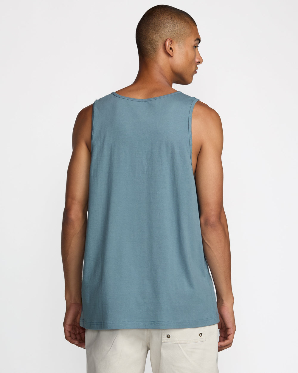 Frond Script Tank - Vintage Navy