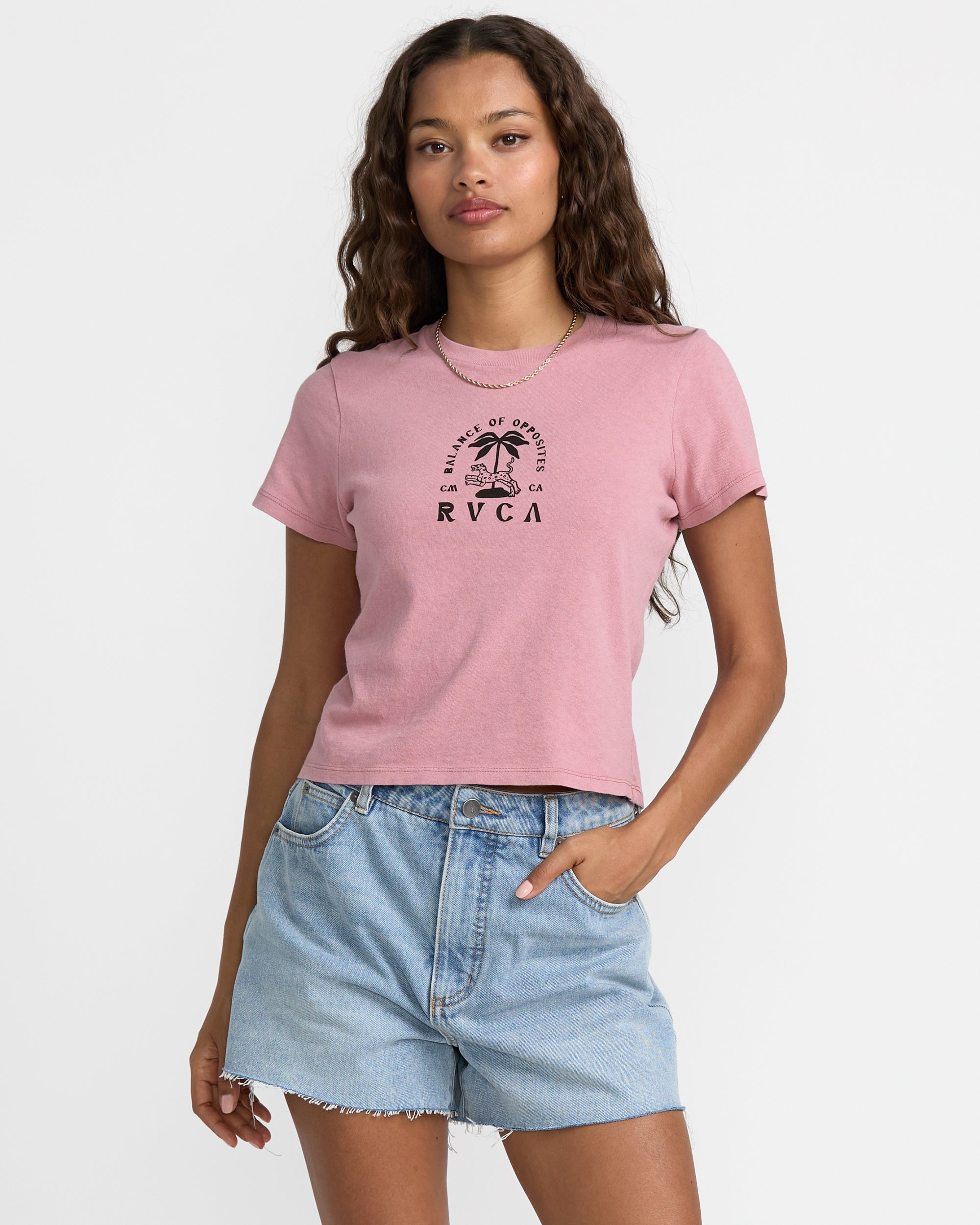 That Balance Baby Tee - Amethyst Smoke