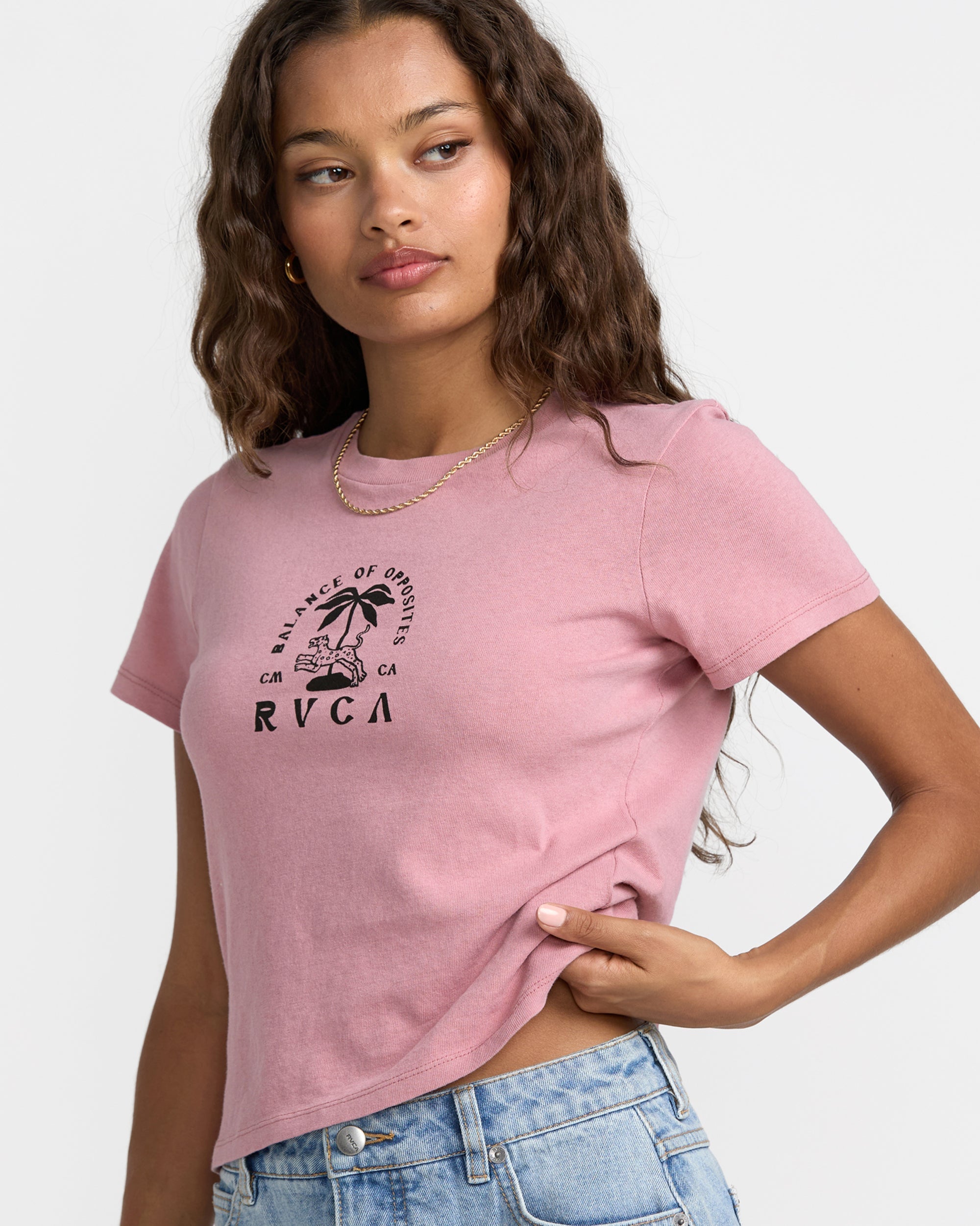 That Balance Baby Tee - Amethyst Smoke