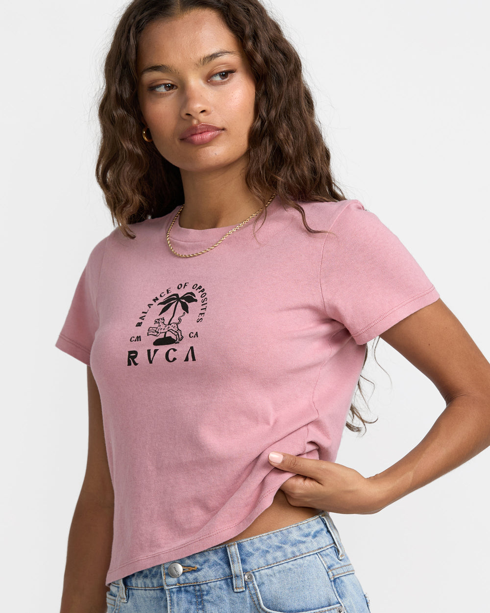 That Balance Baby Tee - Amethyst Smoke