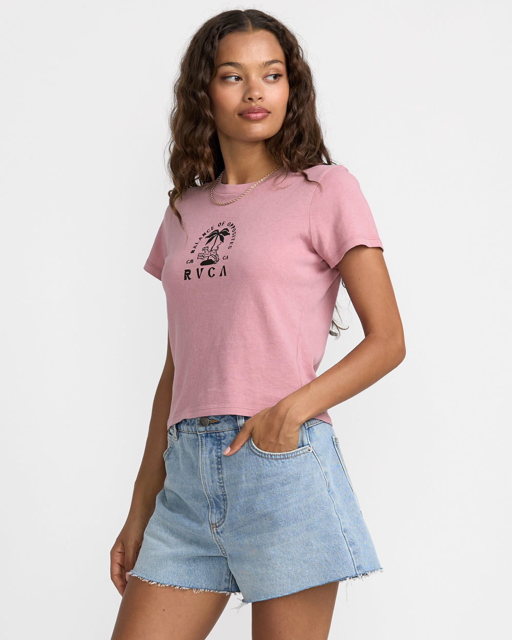 That Balance Baby Tee - Amethyst Smoke
