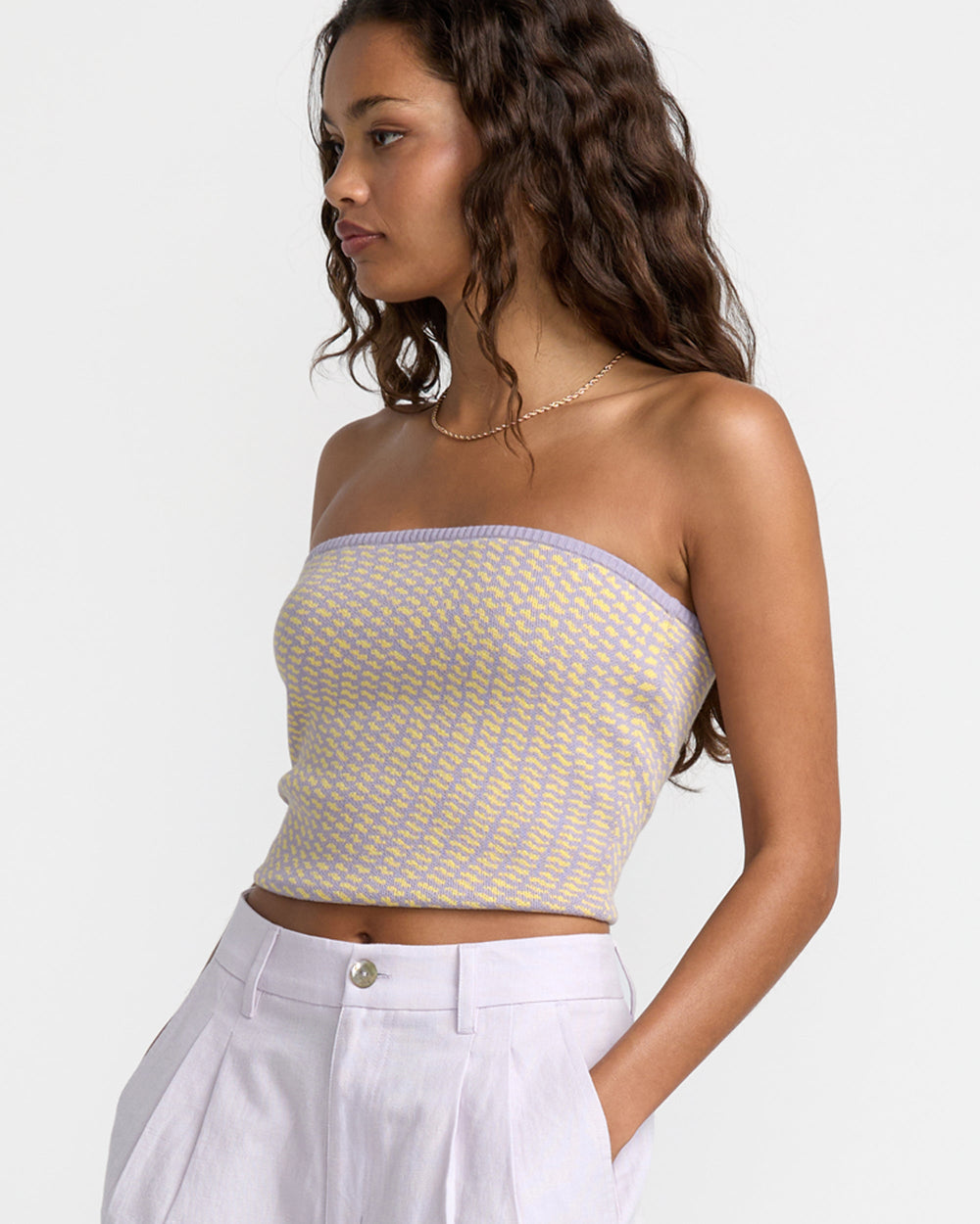Cece Tube Top - Blue Plum