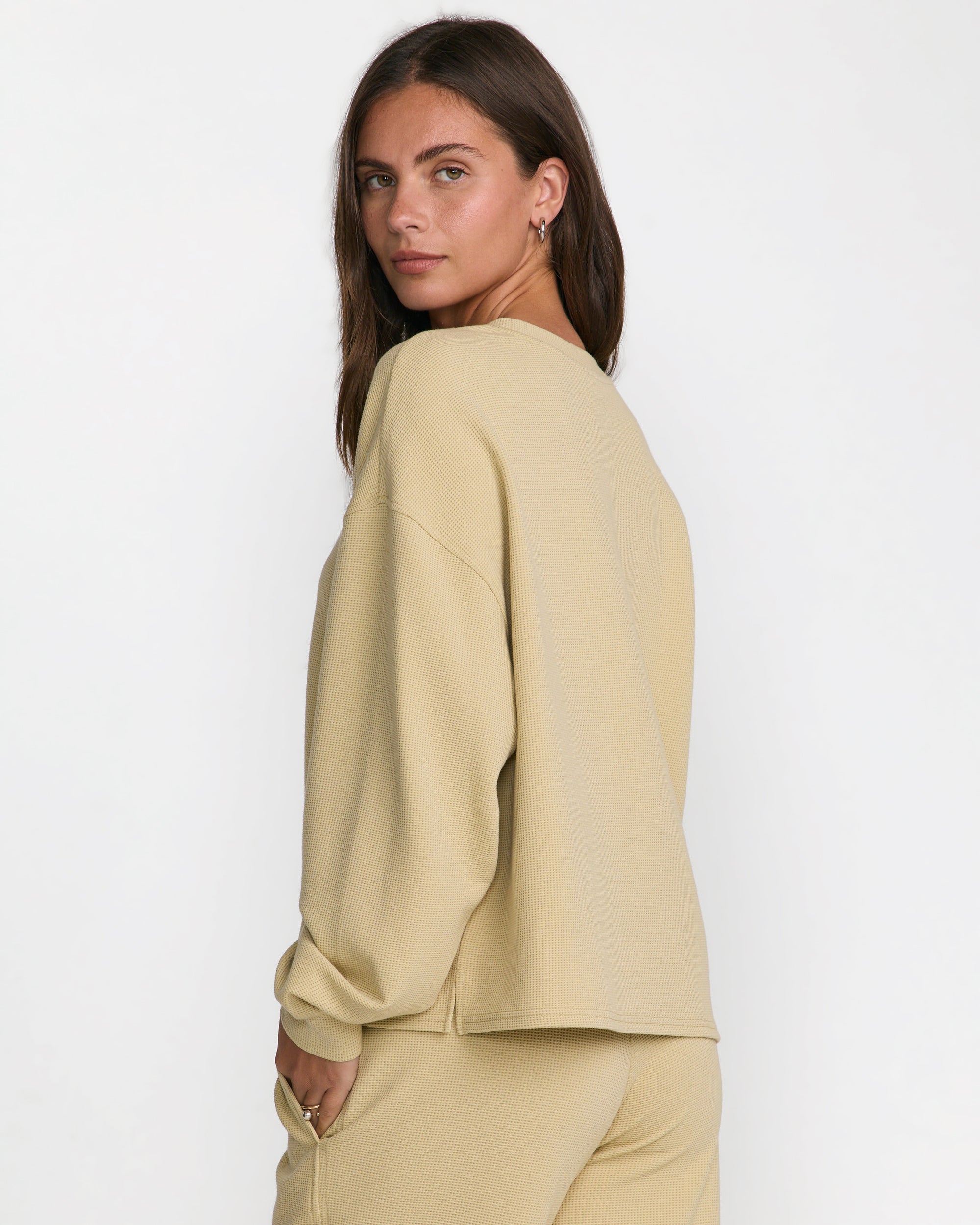 Glory Waffle Pullover - Vintage Khaki
