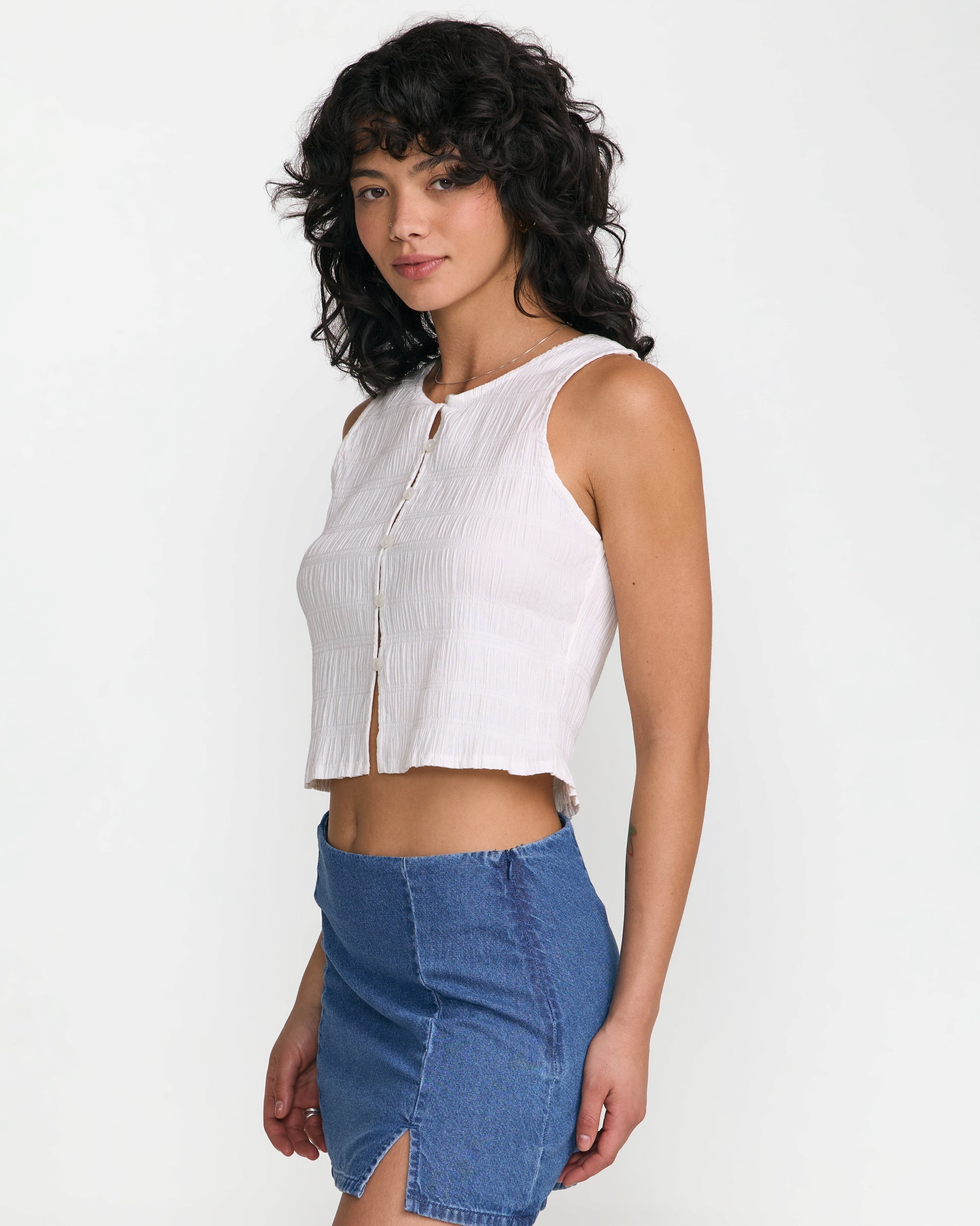 Scrunch Top - Cloud