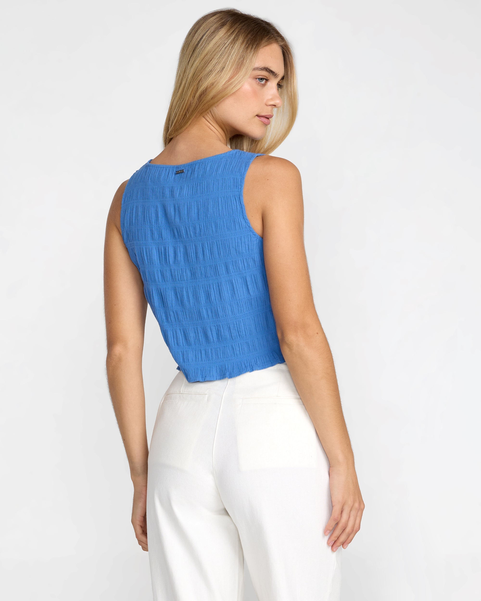 Scrunch Top - Blue Relic