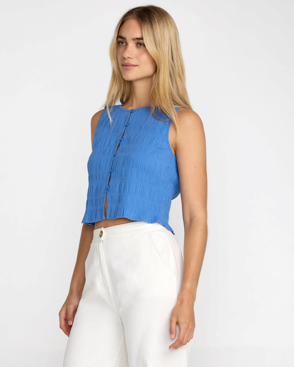 Scrunch Top - Blue Relic