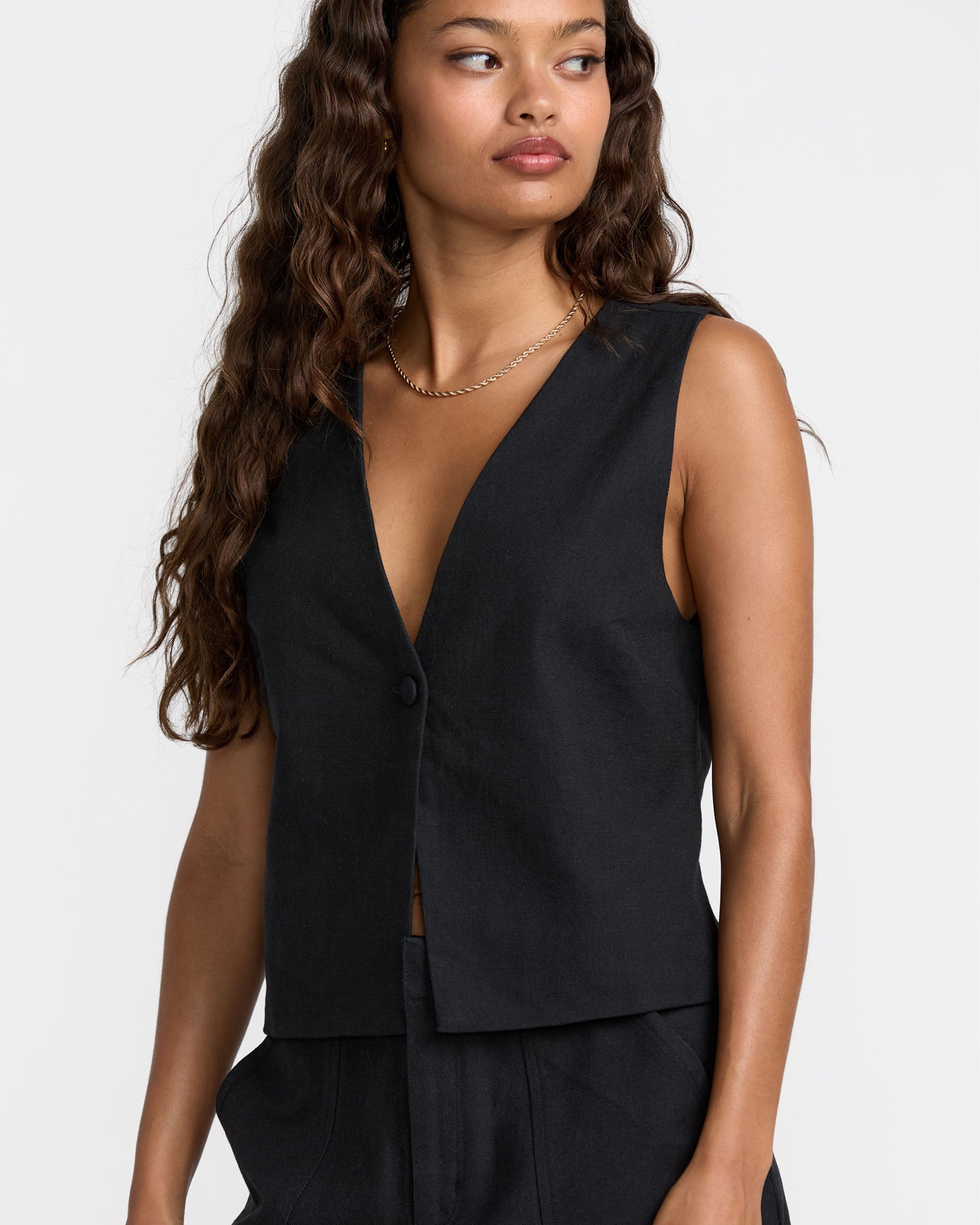 Logan Vest - Rvca Black