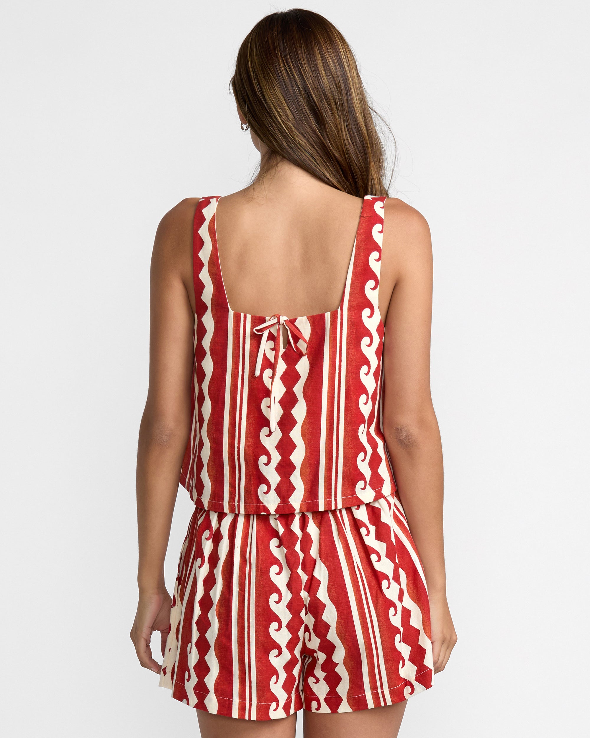 Baker Top - Pepper Red Print