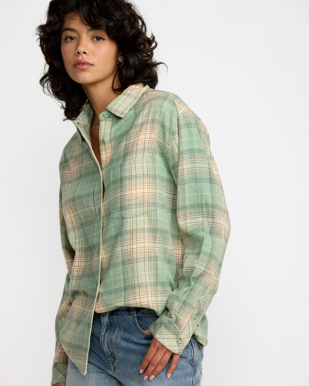 Mabel Flannel - Sea Green