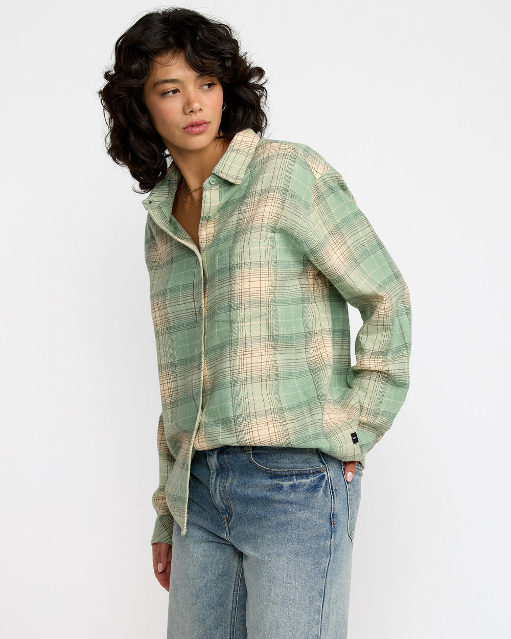 Mabel Flannel - Sea Green