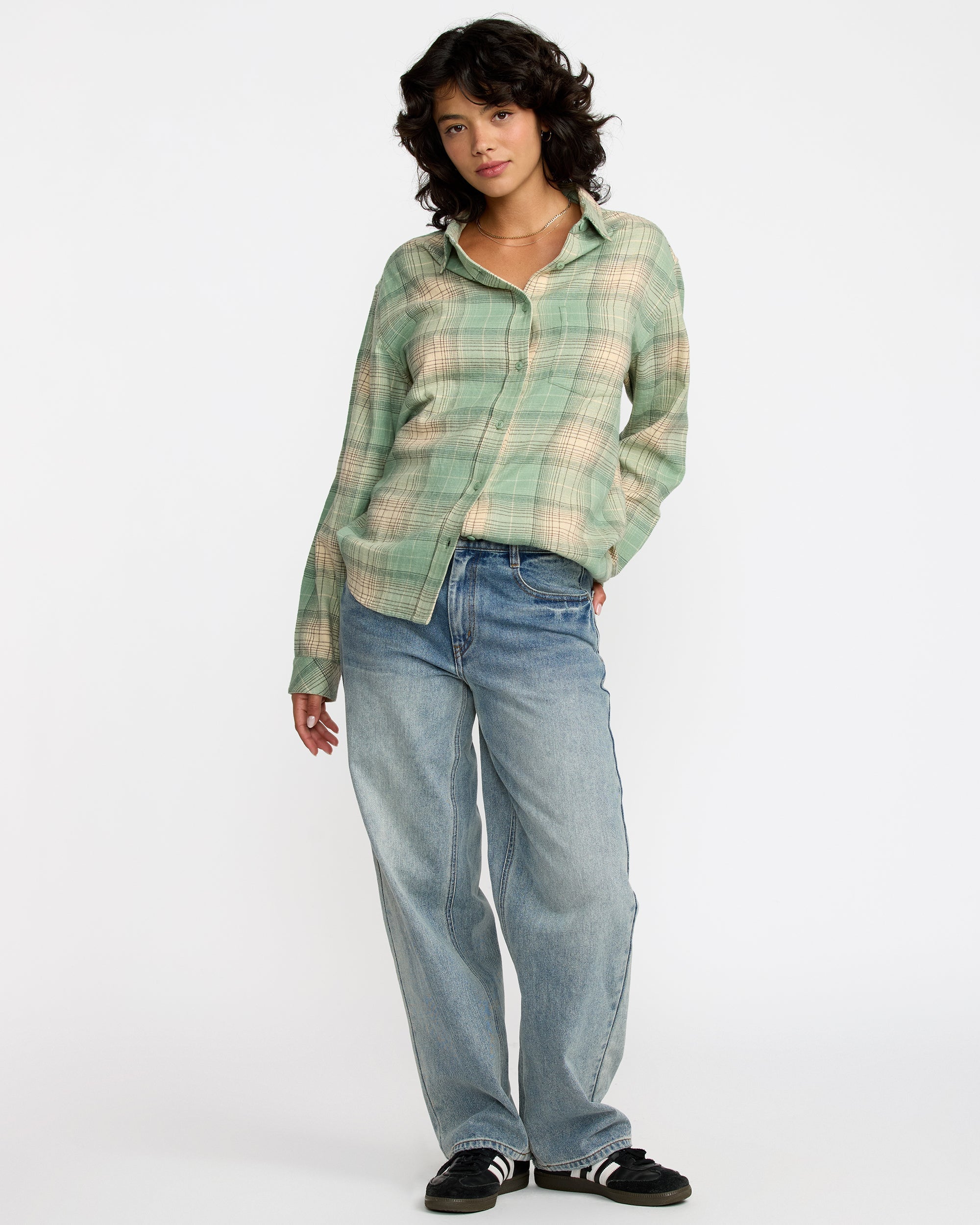 Mabel Flannel - Sea Green