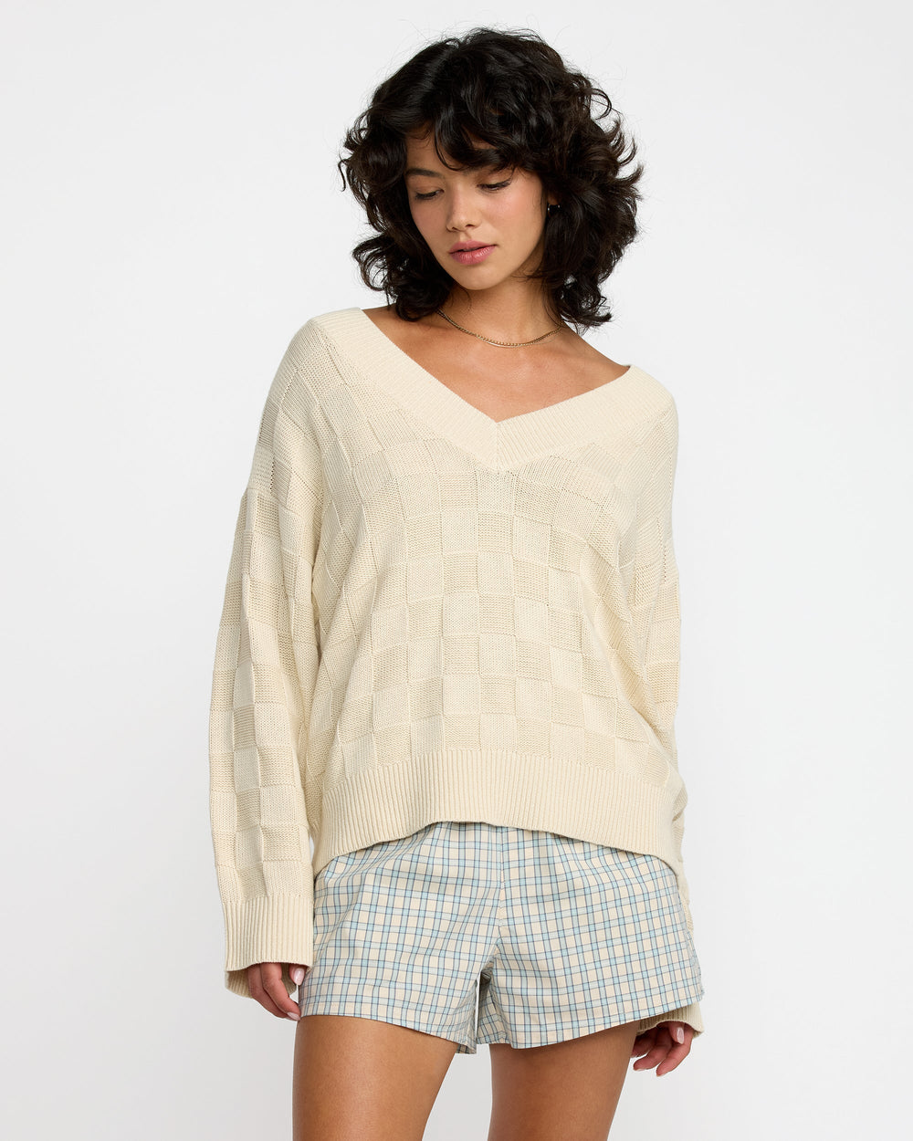 Harmony V-Neck Sweater - Sand