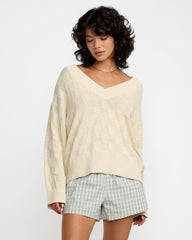 Harmony V-Neck Sweater - Sand
